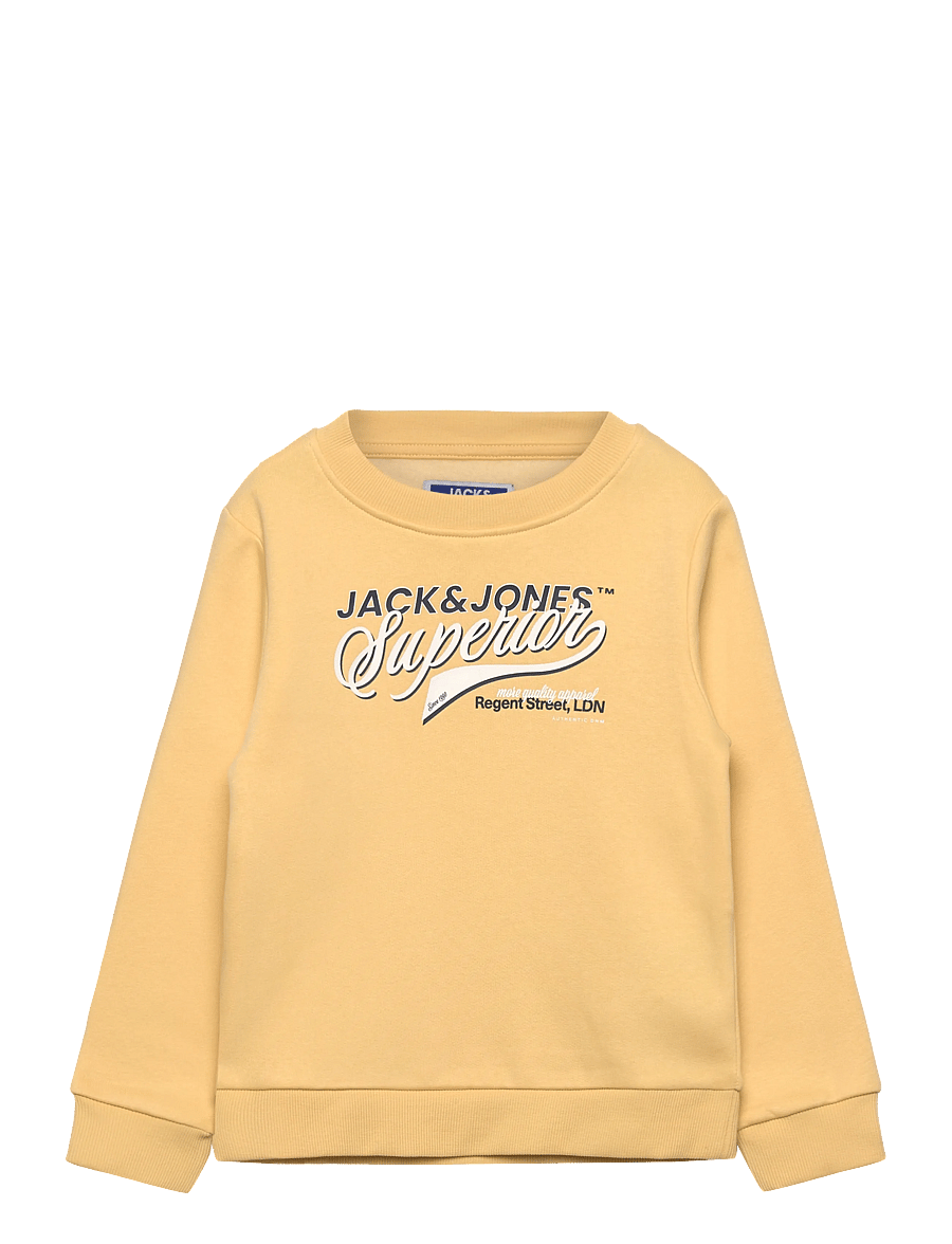 Jack & Jones - JJELOGO SWEAT CREW NECK 2COL SS26 SN MNI - sweatshirts - sunlight - 0