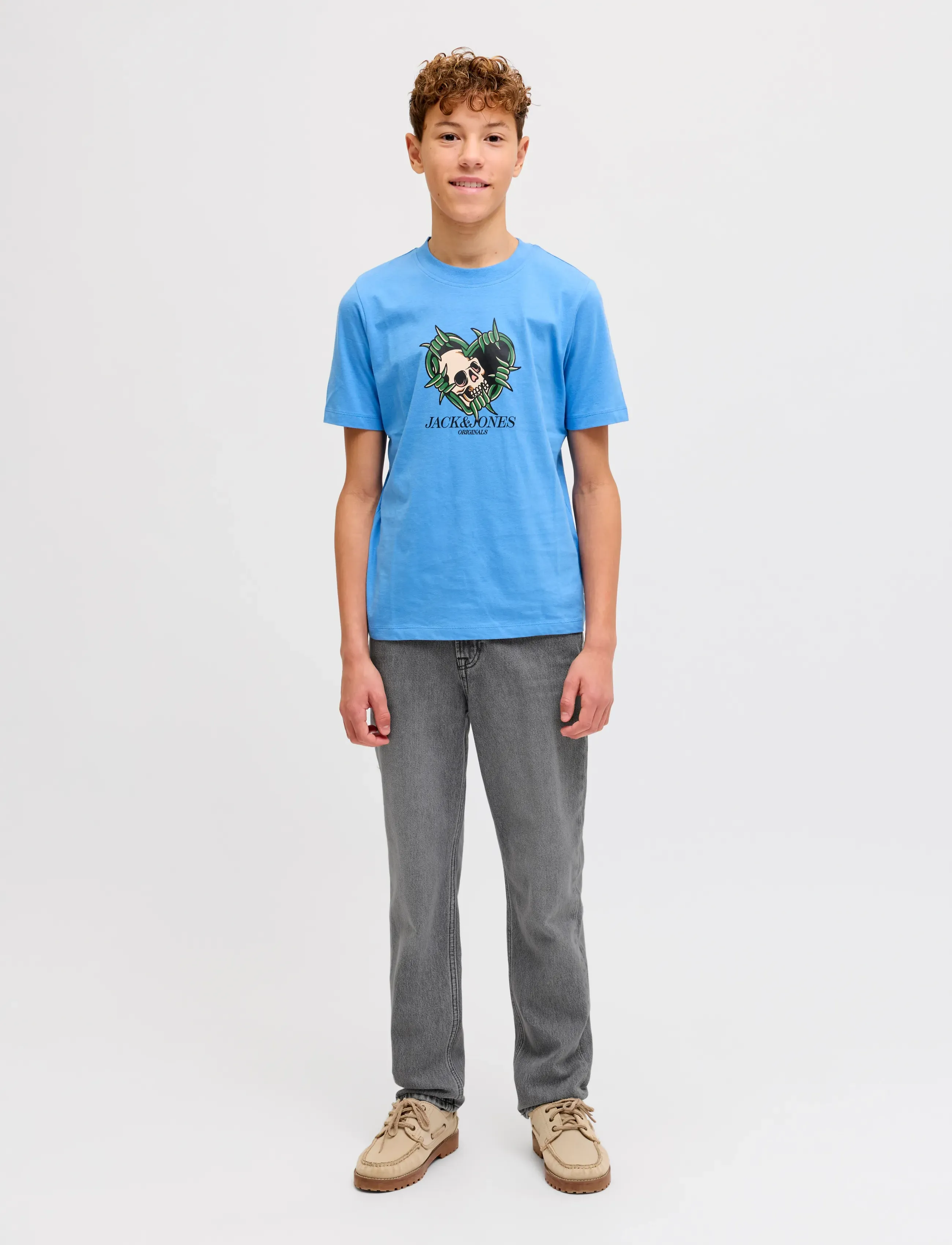 Jack & Jones - JJICLARK JJORIGINAL AKM 011 JNR - regular jeans - grey denim - 4