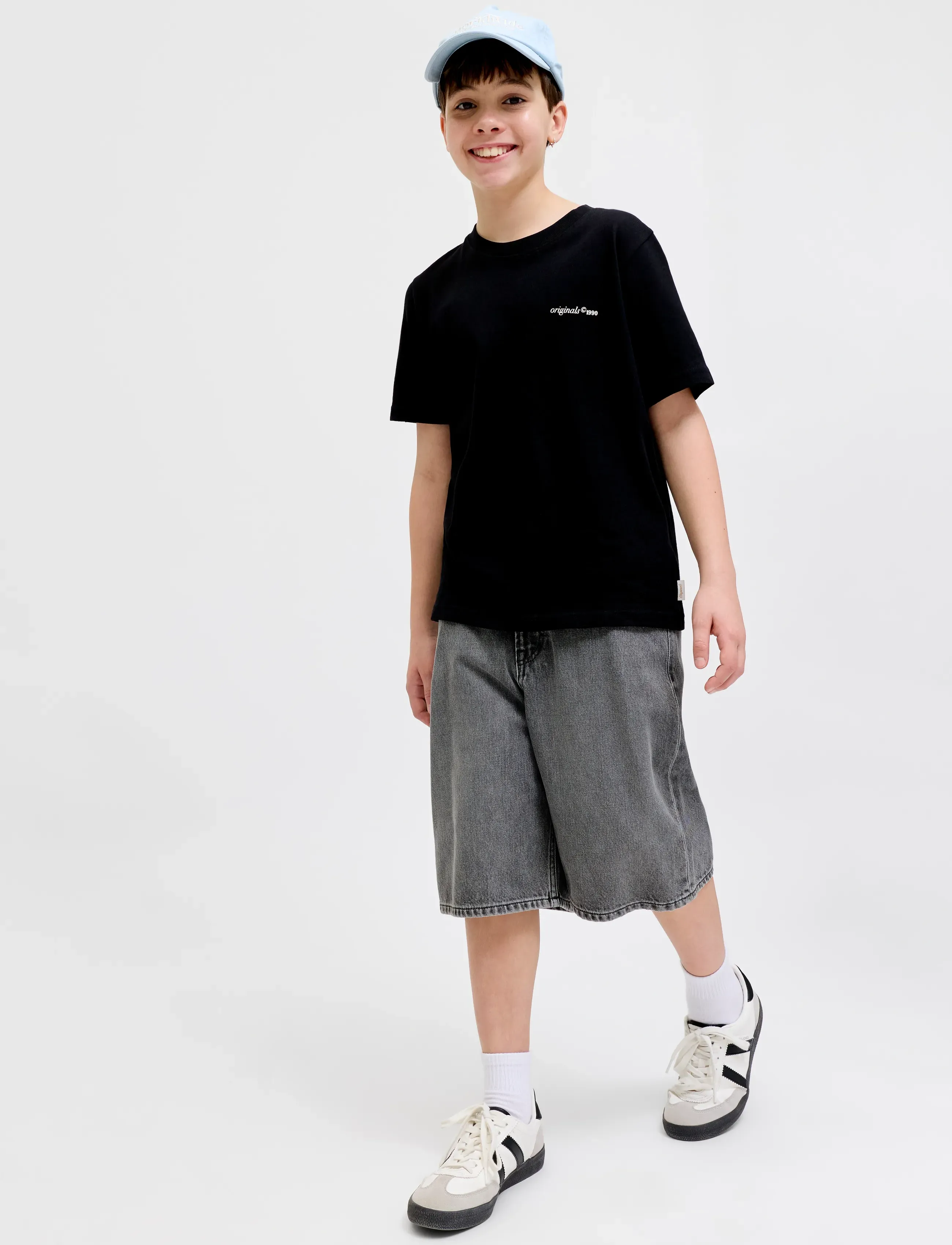 Jack & Jones - JJIRON JJORIGINAL SHORTS AKM 011 SN JNR - denim shorts - black denim - 5