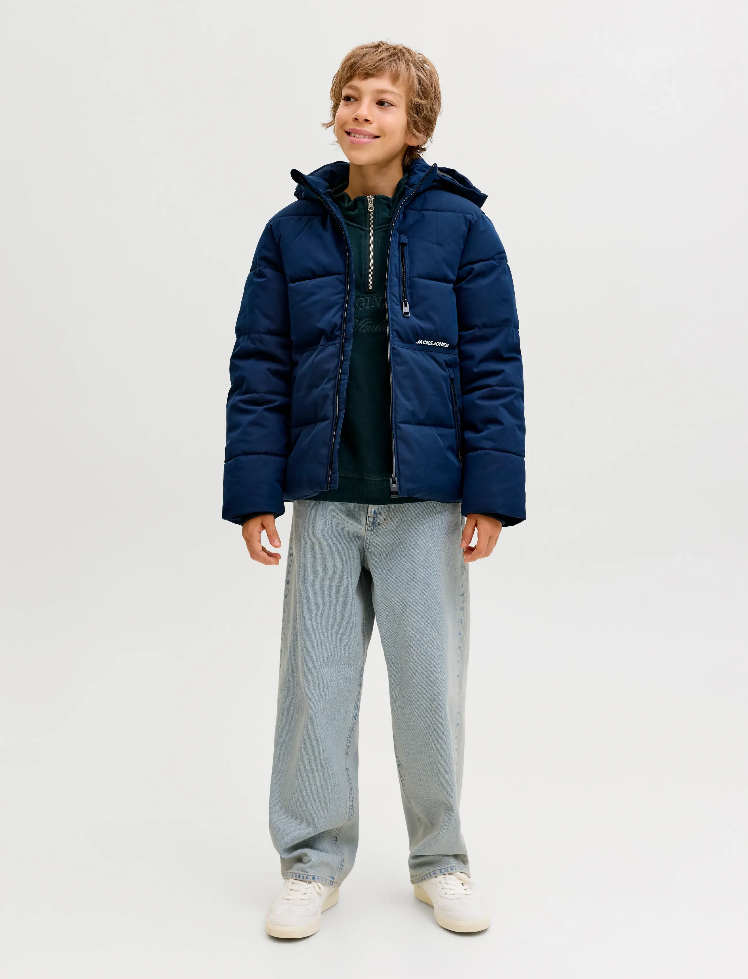 Jack & Jones - JJIALEX JJORIGINAL SQ 205 SN JNR - loose jeans - blue denim - 4