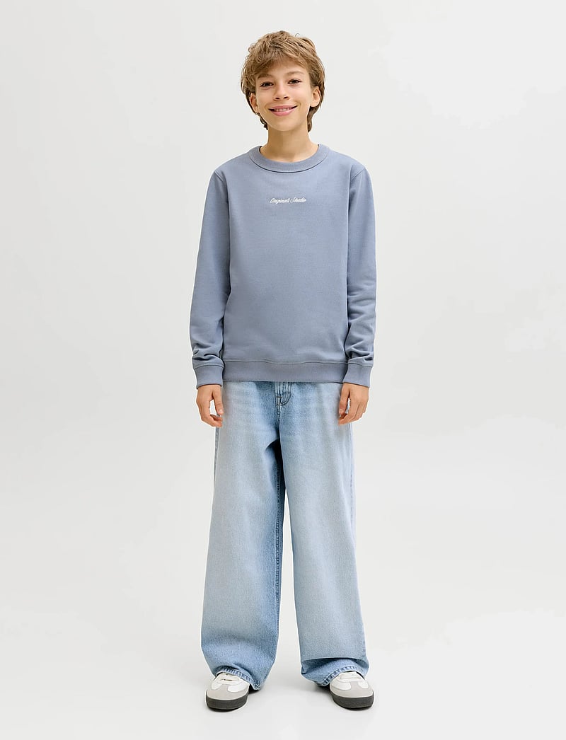 Jack & Jones - JJIDAVE JJORIGINAL SQ 151 SN JNR - hosen mit weitem bein - blue denim - 4