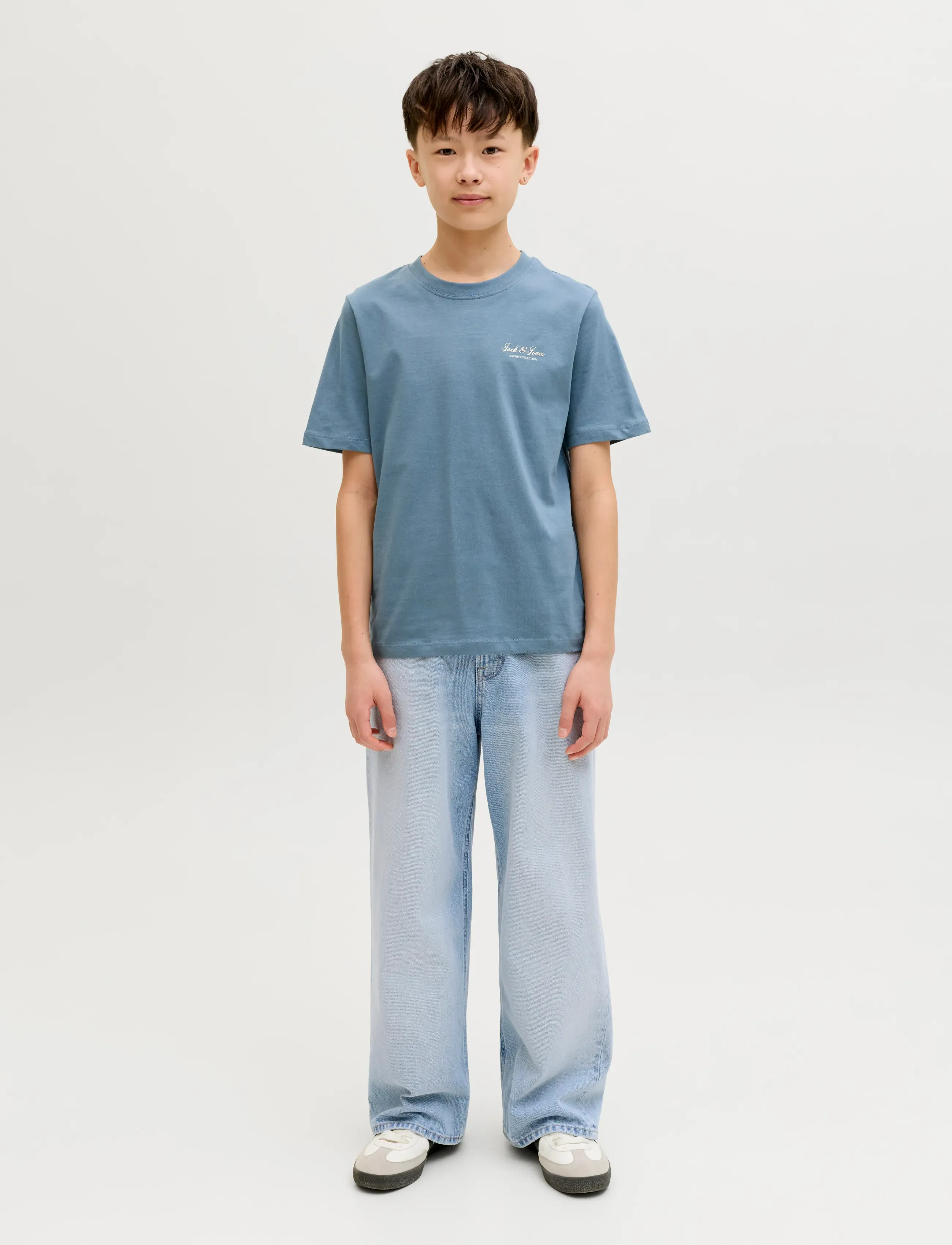 Jack & Jones - JJIDAVE JJORIGINAL SQ 151 SN JNR - brede jeans - blue denim - 4
