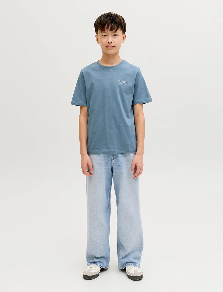 Jack & Jones - JJIDAVE JJORIGINAL SQ 151 SN JNR - brede jeans - blue denim - 4