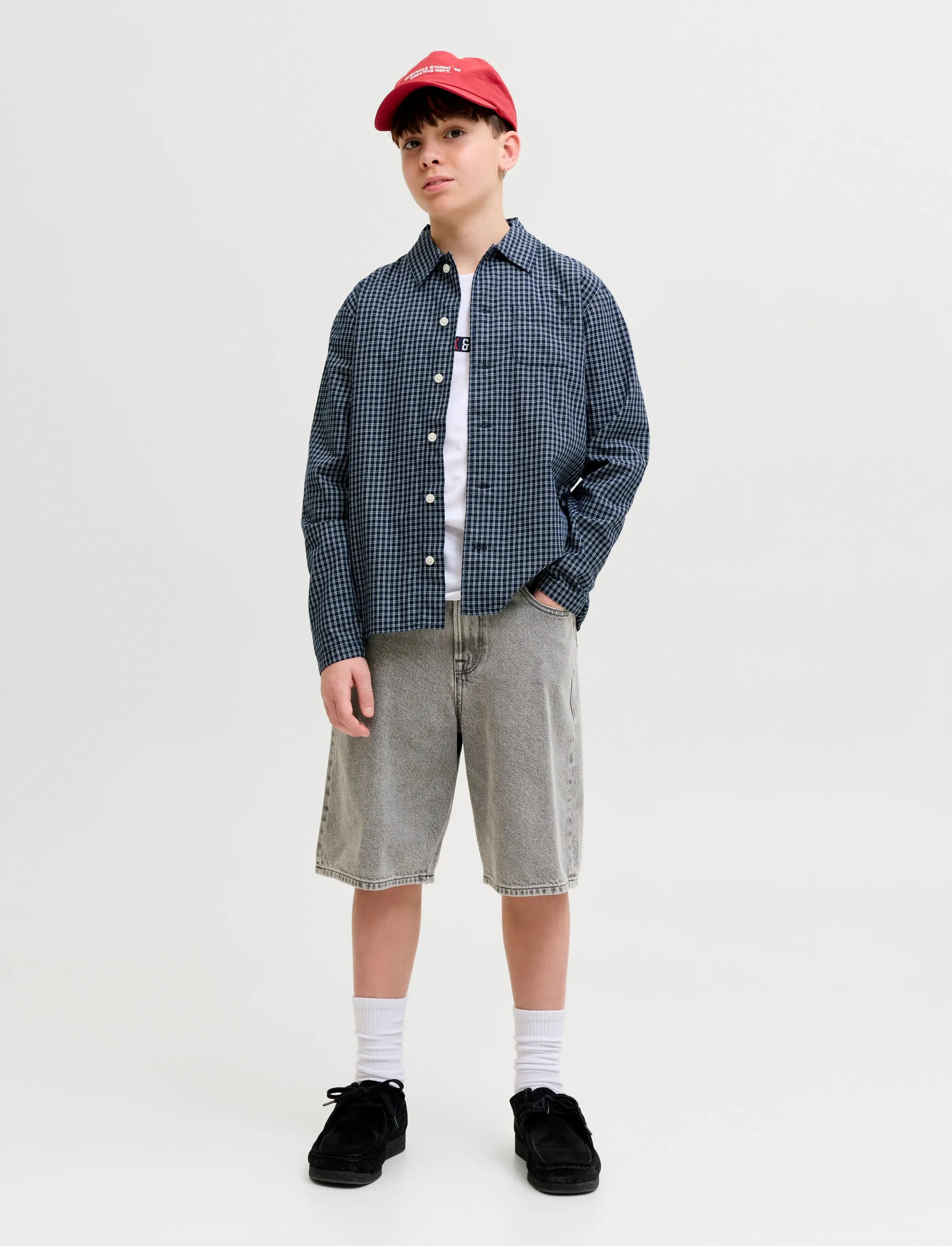 Jack & Jones - JJIALEX JJORIGINAL SHORTS SQ 732 SN JNR - jeansshorts - grey denim - 4