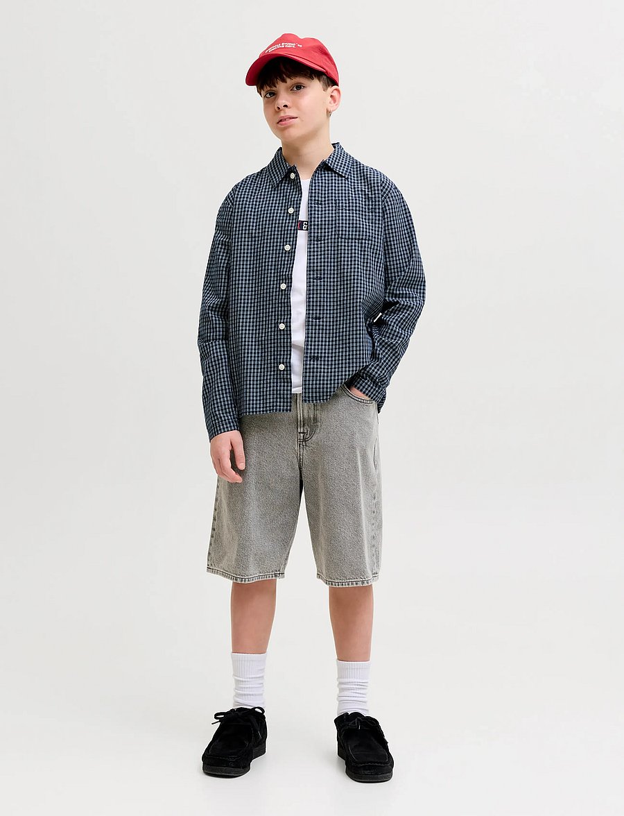 Jack & Jones - JJIALEX JJORIGINAL SHORTS SQ 732 SN JNR - jeansshorts - grey denim - 4