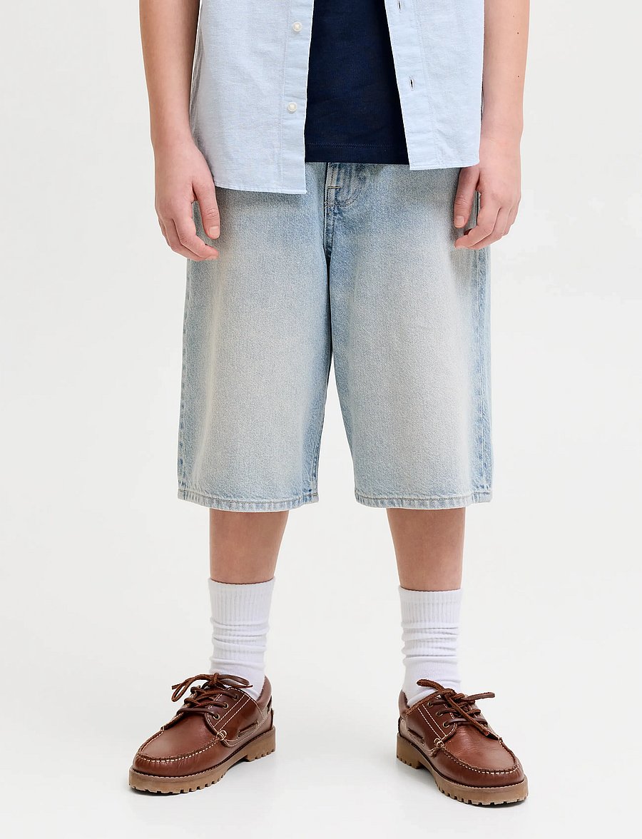 Jack & Jones - JJIRON JJORIGINAL SHORTS SQ 150 SN JNR - farkkushortsit - blue denim - 0