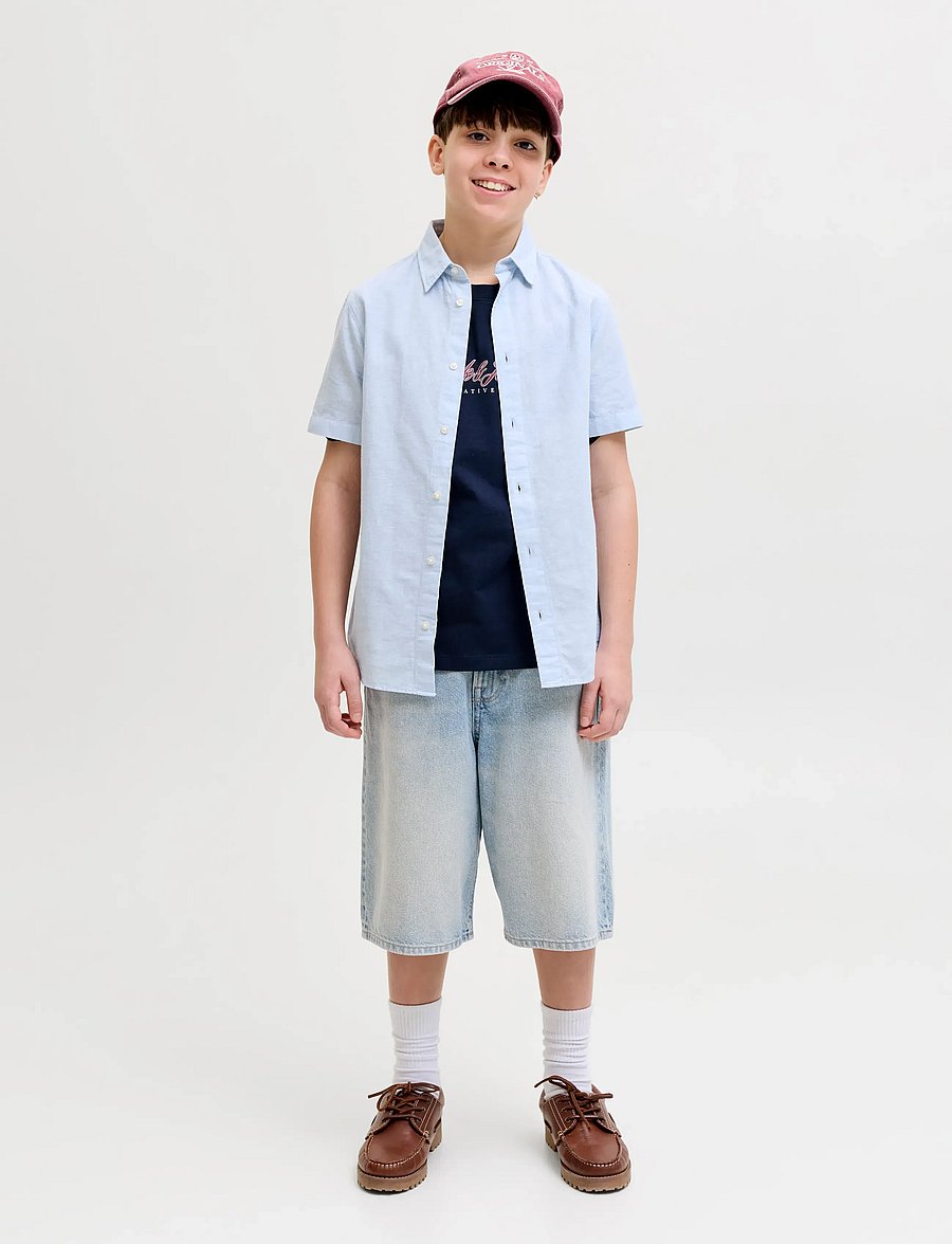 Jack & Jones - JJIRON JJORIGINAL SHORTS SQ 150 SN JNR - farkkushortsit - blue denim - 4