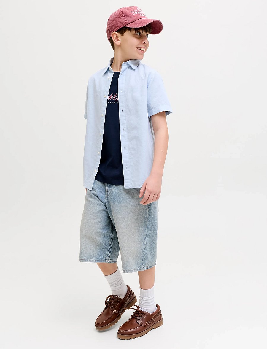 Jack & Jones - JJIRON JJORIGINAL SHORTS SQ 150 SN JNR - farkkushortsit - blue denim - 5