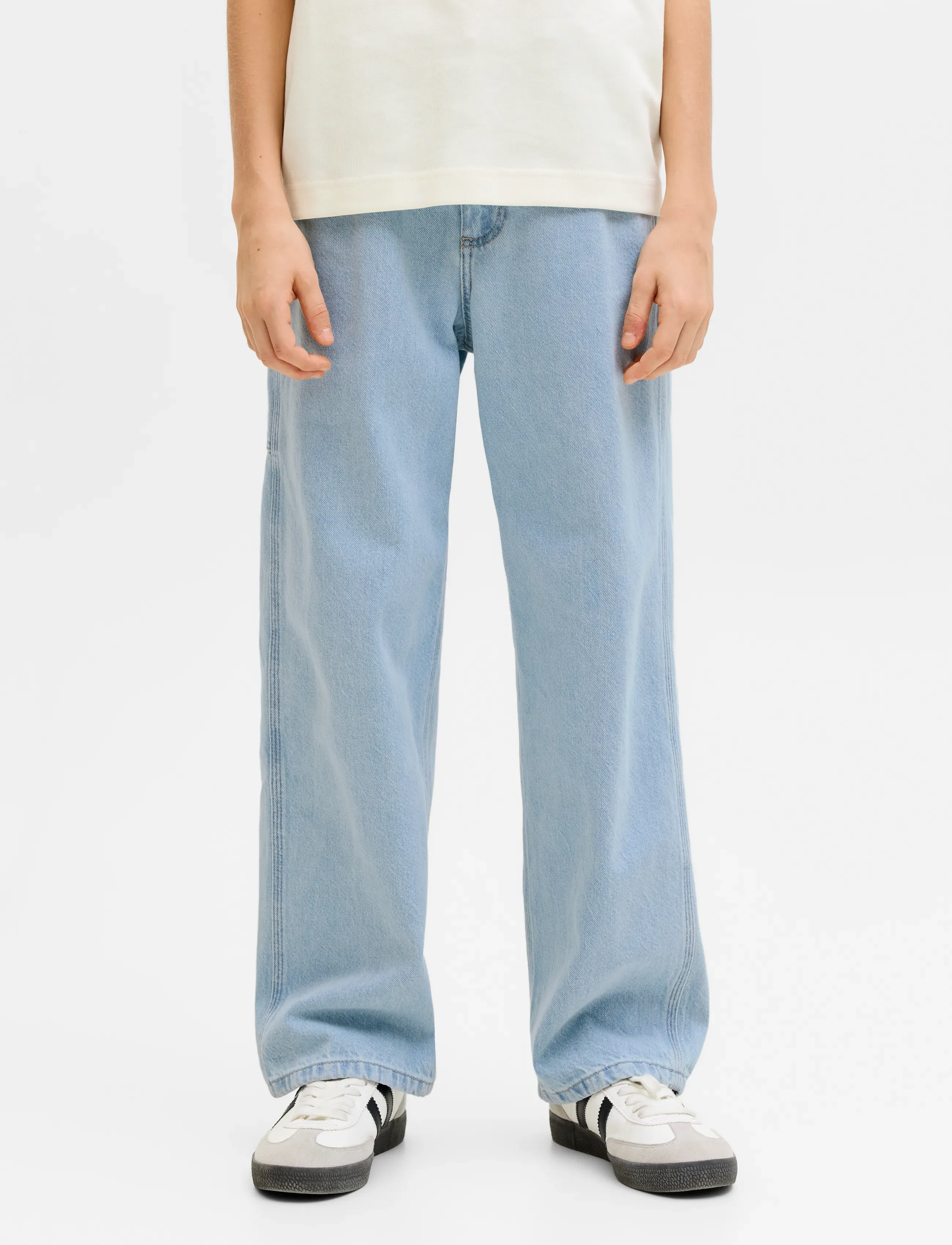 Jack & Jones Jjialex Jjcarpenter Ns 850 Ln Jnr, Børn, Brede Carpenter Jeans, Blå, Str: 152