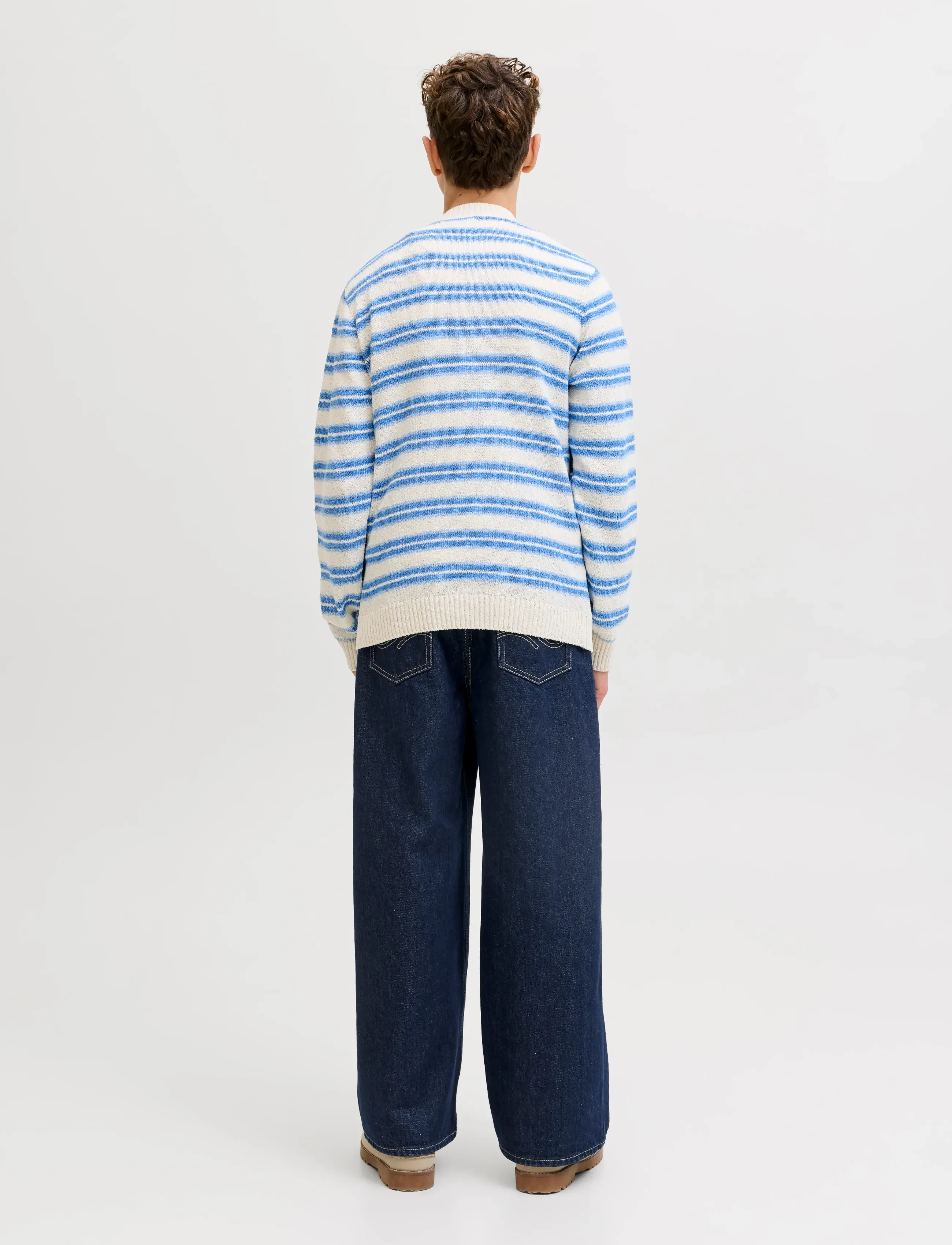 Jack & Jones - JJIDAVE JJORIGINAL NS 201 SN JNR - jeans met wijde pijpen - blue denim - 3