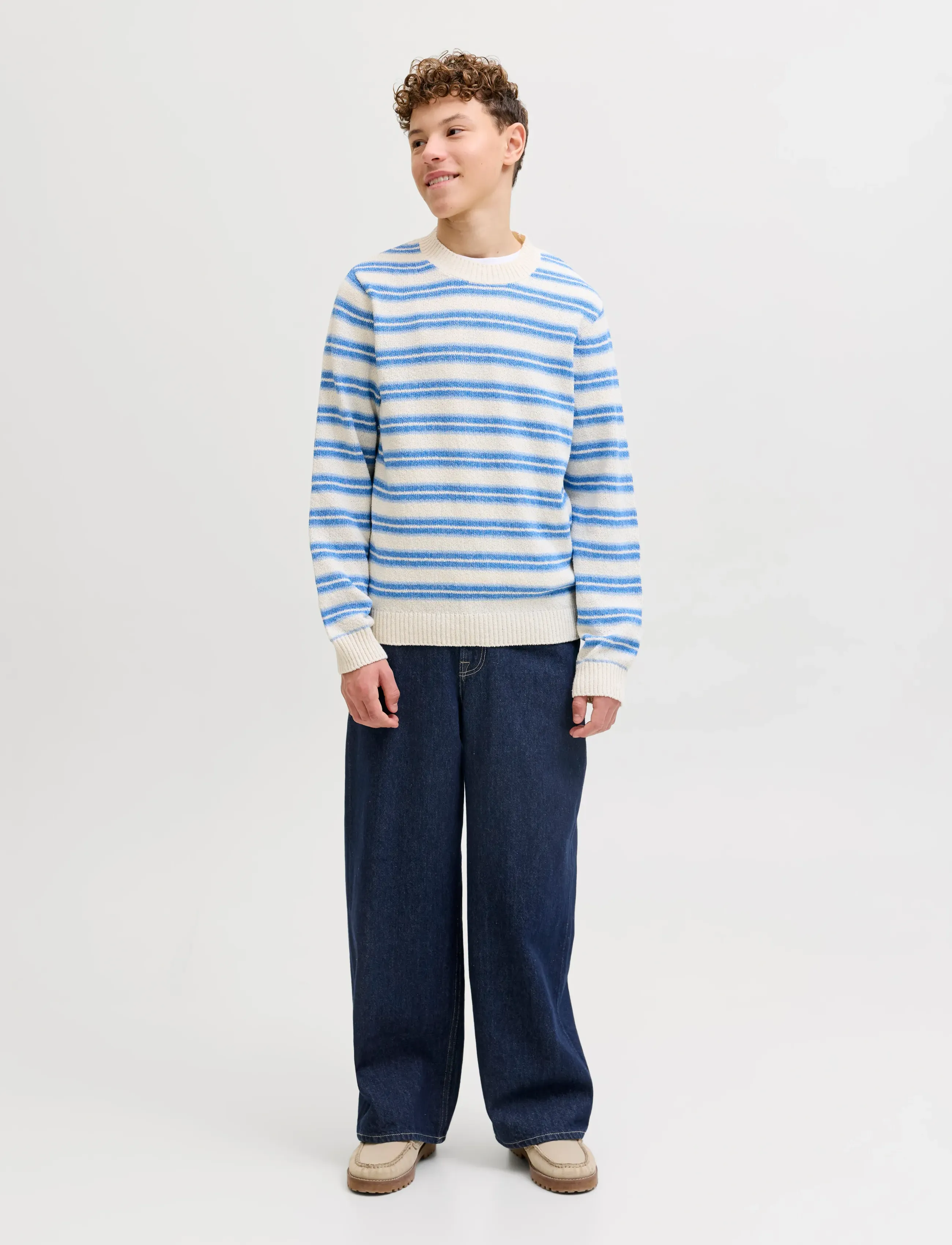 Jack & Jones - JJIDAVE JJORIGINAL NS 201 SN JNR - jeans met wijde pijpen - blue denim - 4