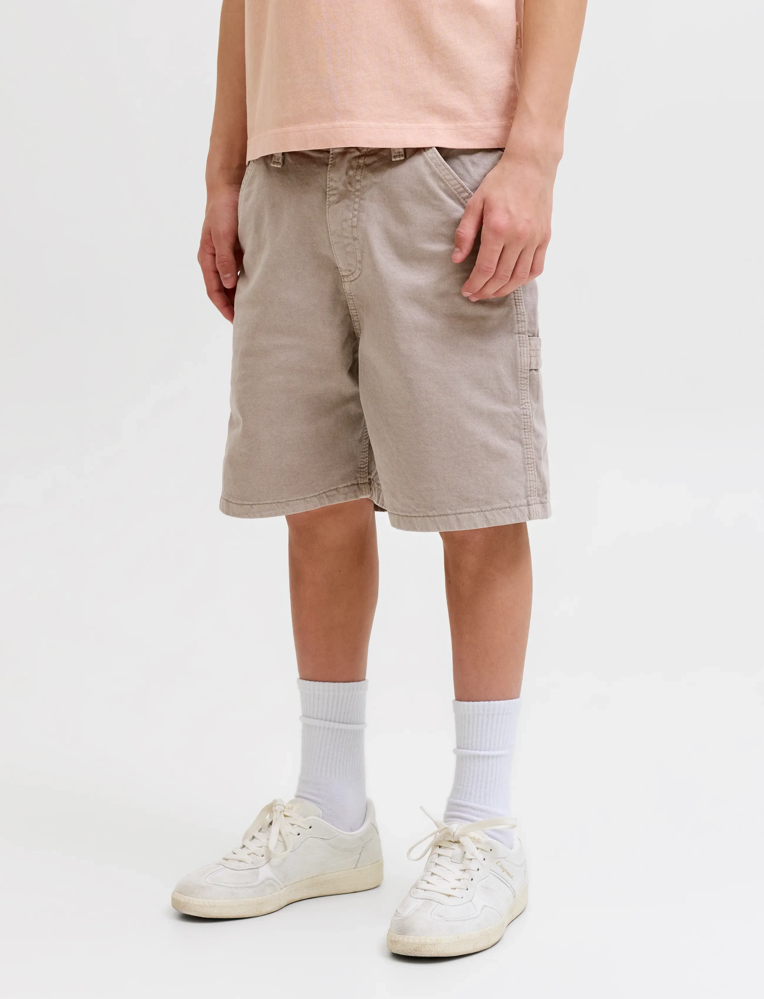 Jack & Jones JPSTTONY RAYE WORKER SHORT JNR - Shorts casual - STRING / beige