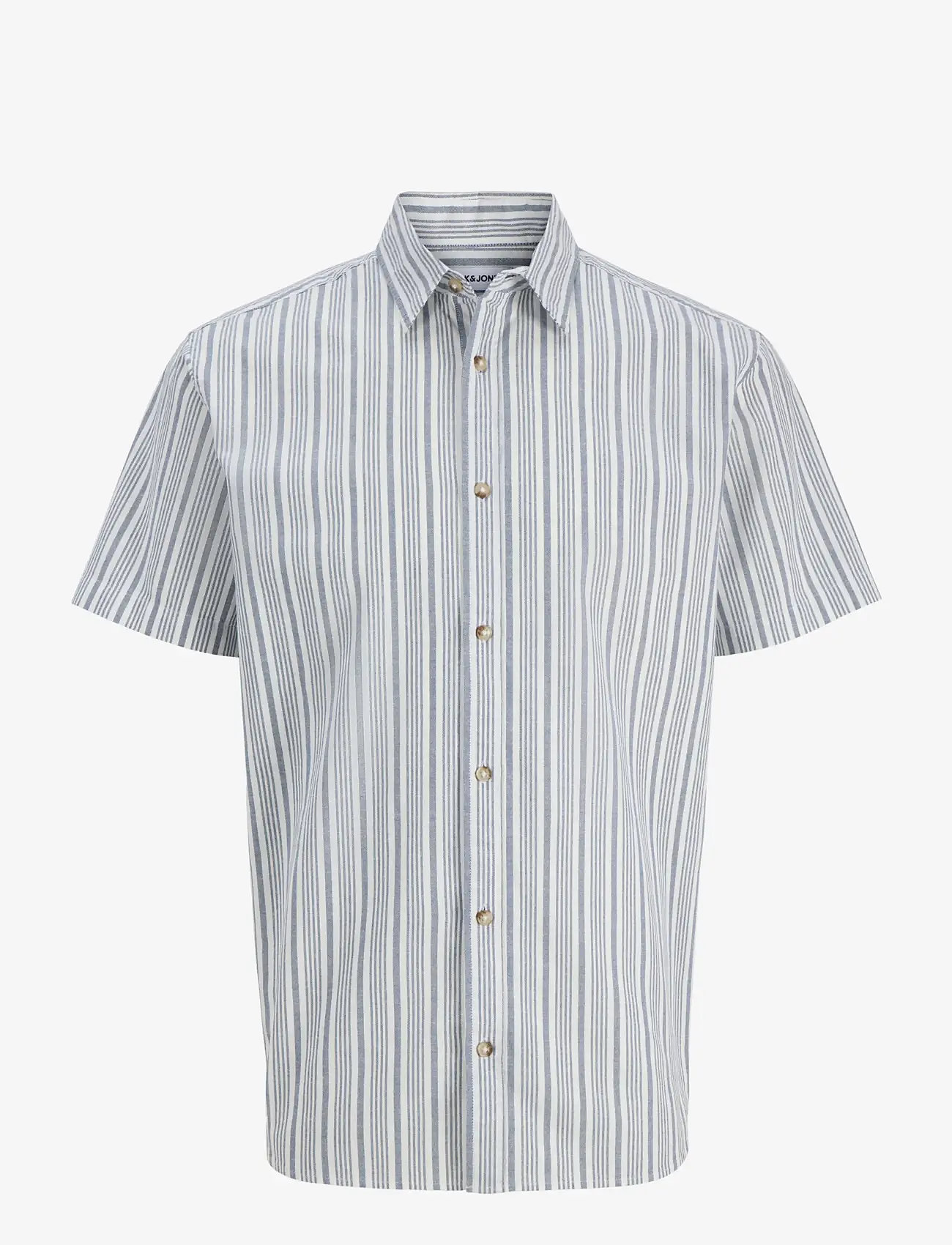 Jack & Jones - JJCHAD OXFORD STRIPE SHIRT SS JNR - lühikeste varrukatega särgid - ensign blue - 0