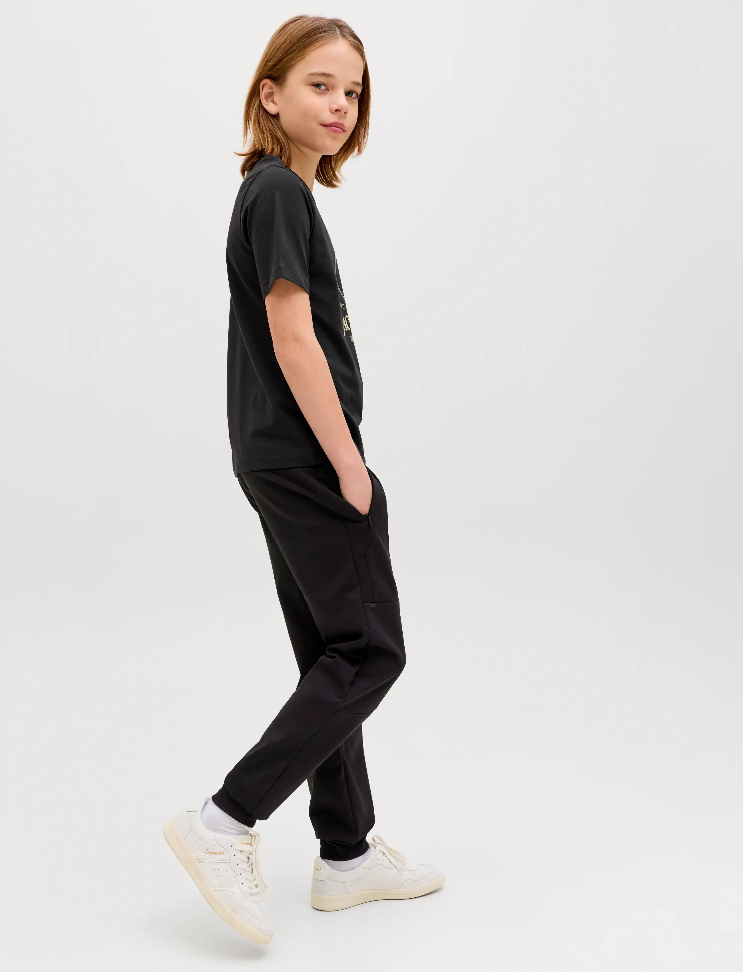 Jack & Jones - JPSTGORDON BASE SWEAT PANTS JNR - jogginghosen - black - 5