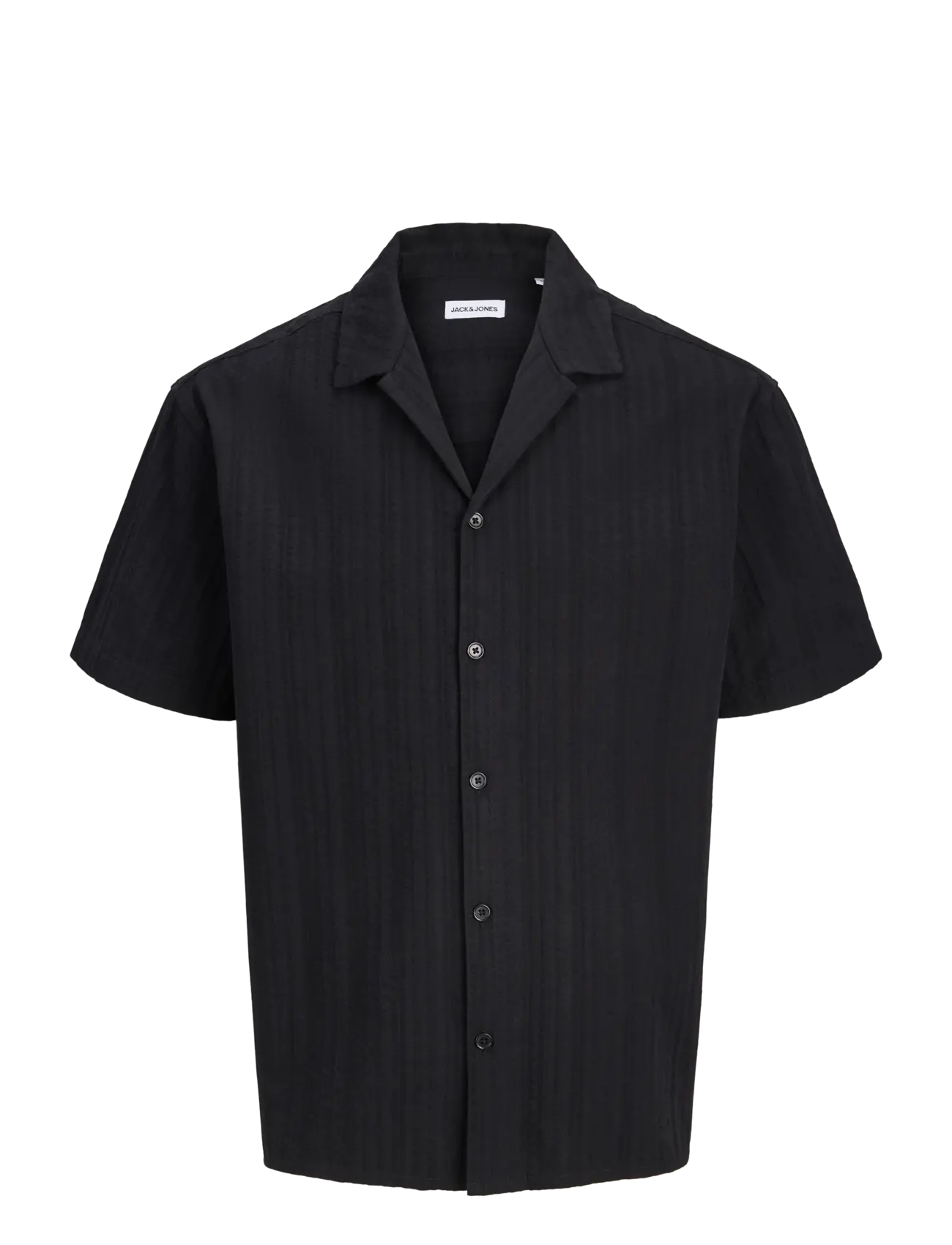 Jack & Jones JJETYSON RESORT SHIRT SS JNR - Teens 9-14 år - BLACK / black