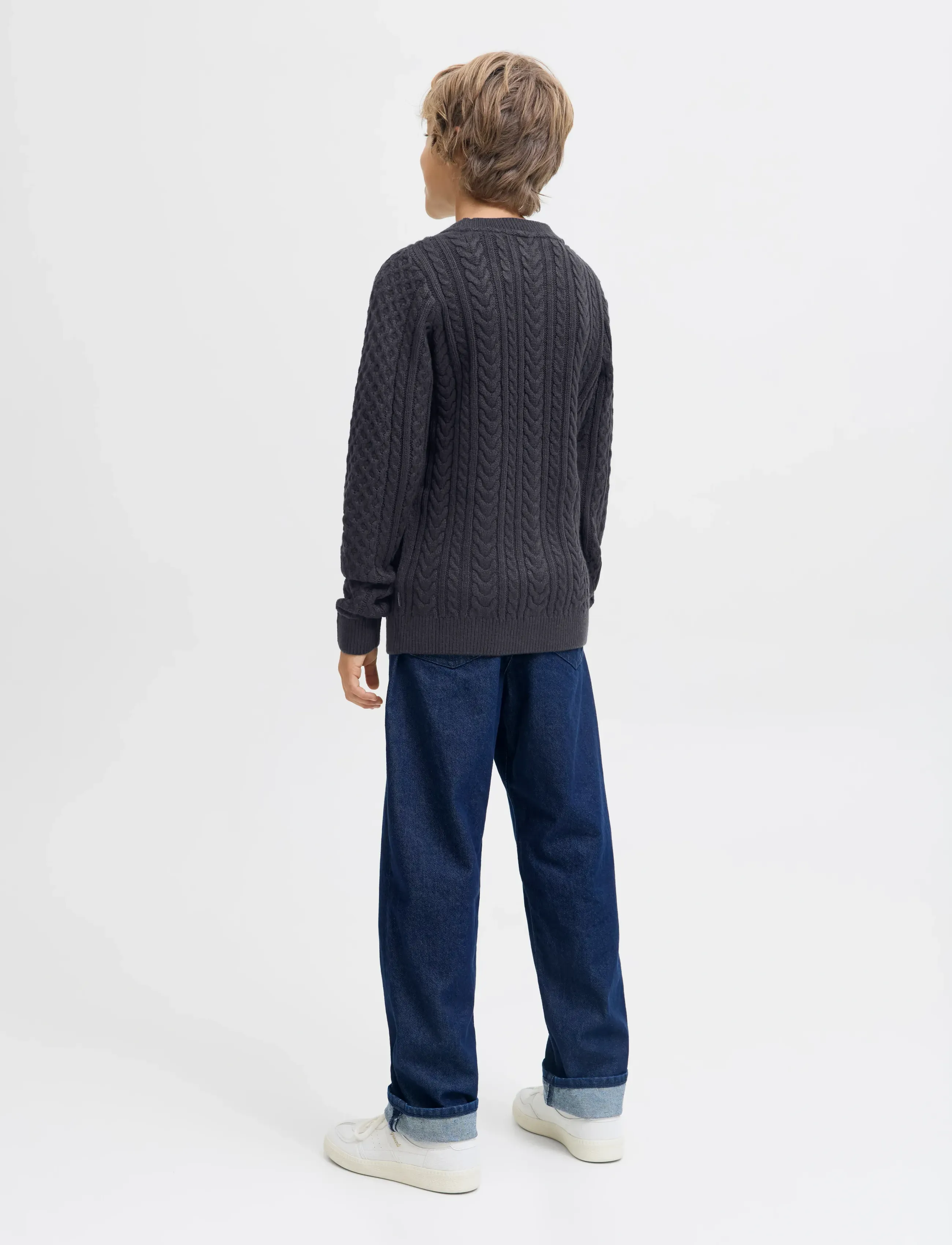 Jack & Jones - JPRBLUSEAN KNIT CABLE CREW NECK JNR - pullover - dark navy - 3