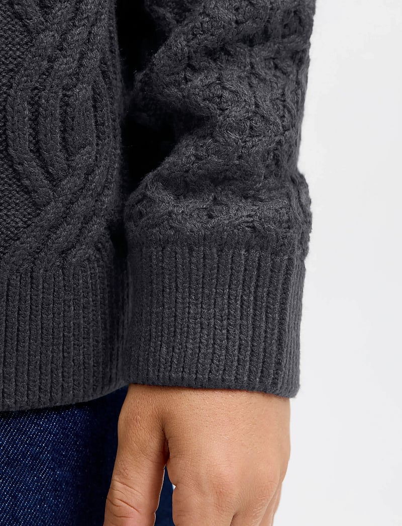 Jack & Jones - JPRBLUSEAN KNIT CABLE CREW NECK JNR - trøjer - dark navy - 5