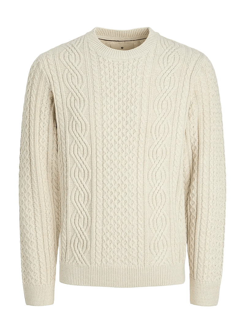 Jack & Jones - JPRBLUSEAN KNIT CABLE CREW NECK JNR - neulepuserot - silver lining - 1
