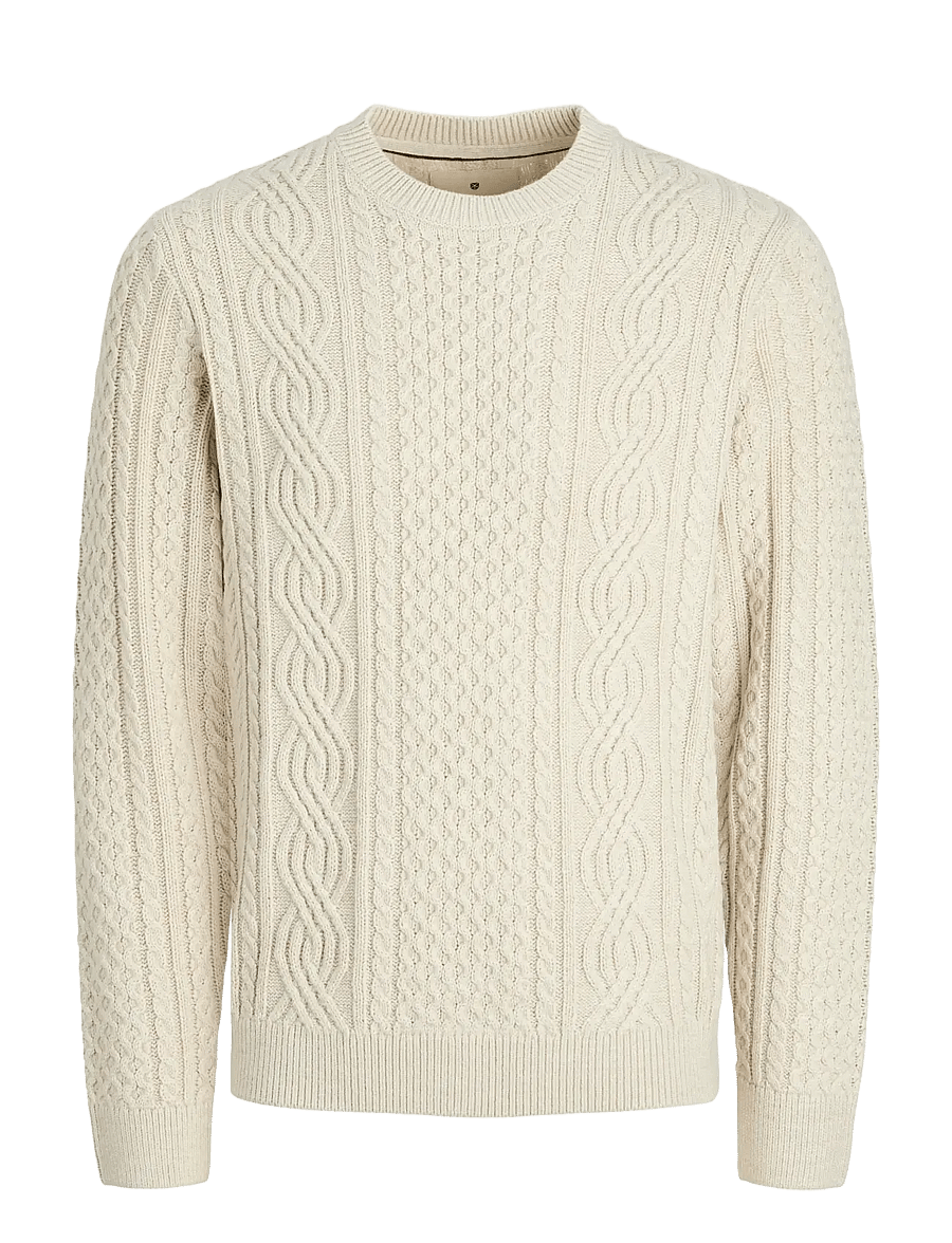 Jack & Jones - JPRBLUSEAN KNIT CABLE CREW NECK JNR - pullover - silver lining - 1