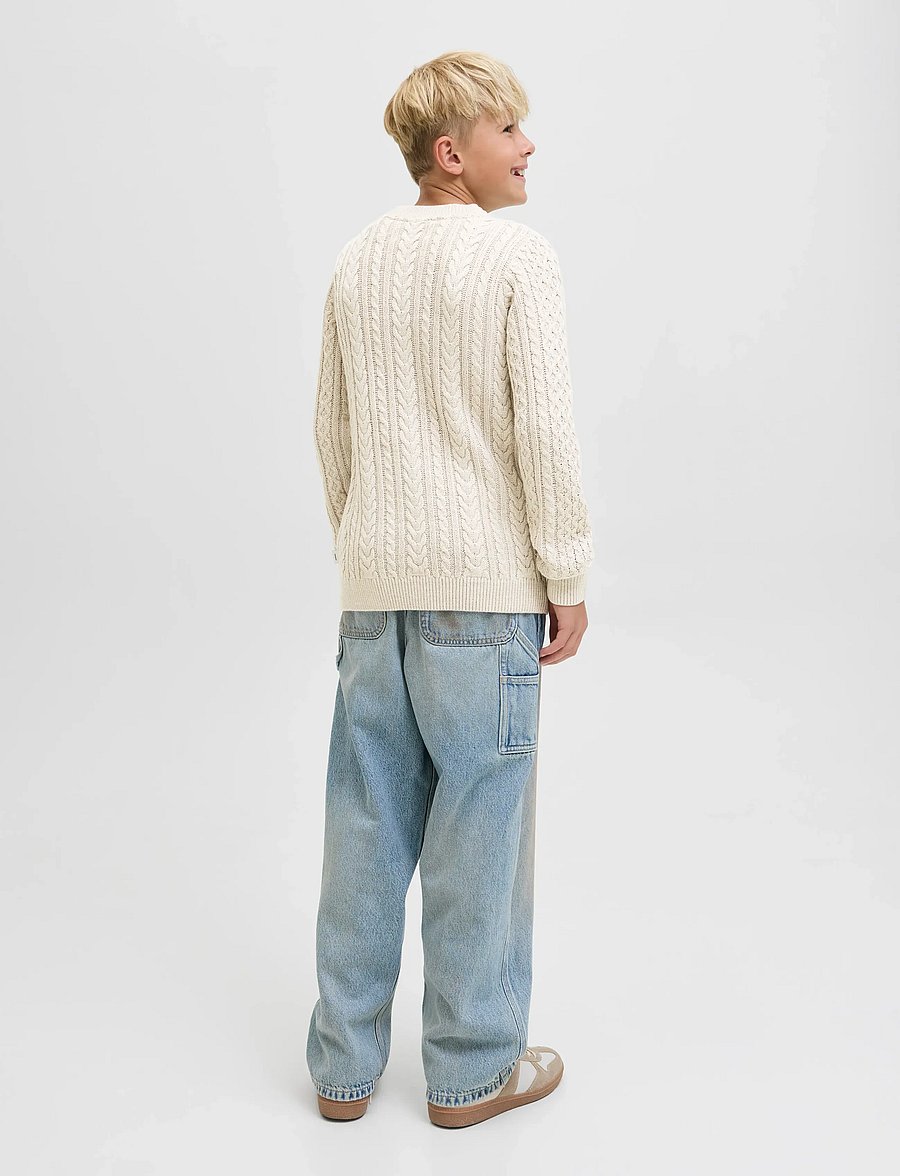 Jack & Jones - JPRBLUSEAN KNIT CABLE CREW NECK JNR - pullover - silver lining - 3