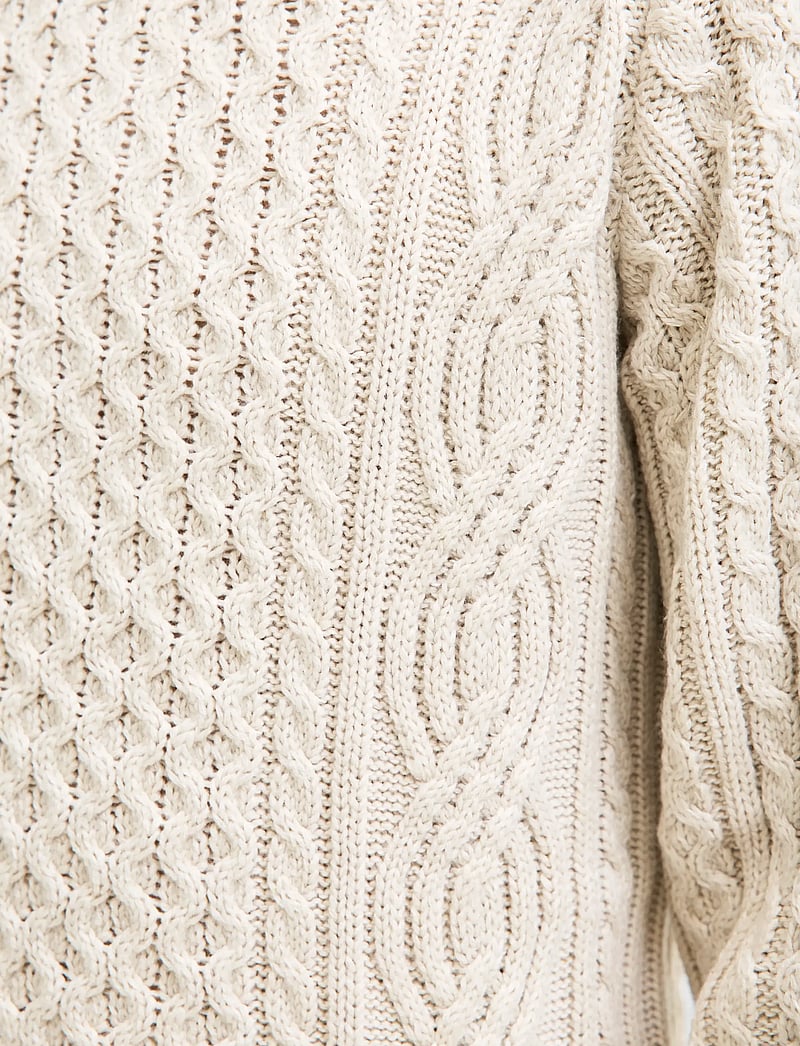 Jack & Jones - JPRBLUSEAN KNIT CABLE CREW NECK JNR - neulepuserot - silver lining - 5