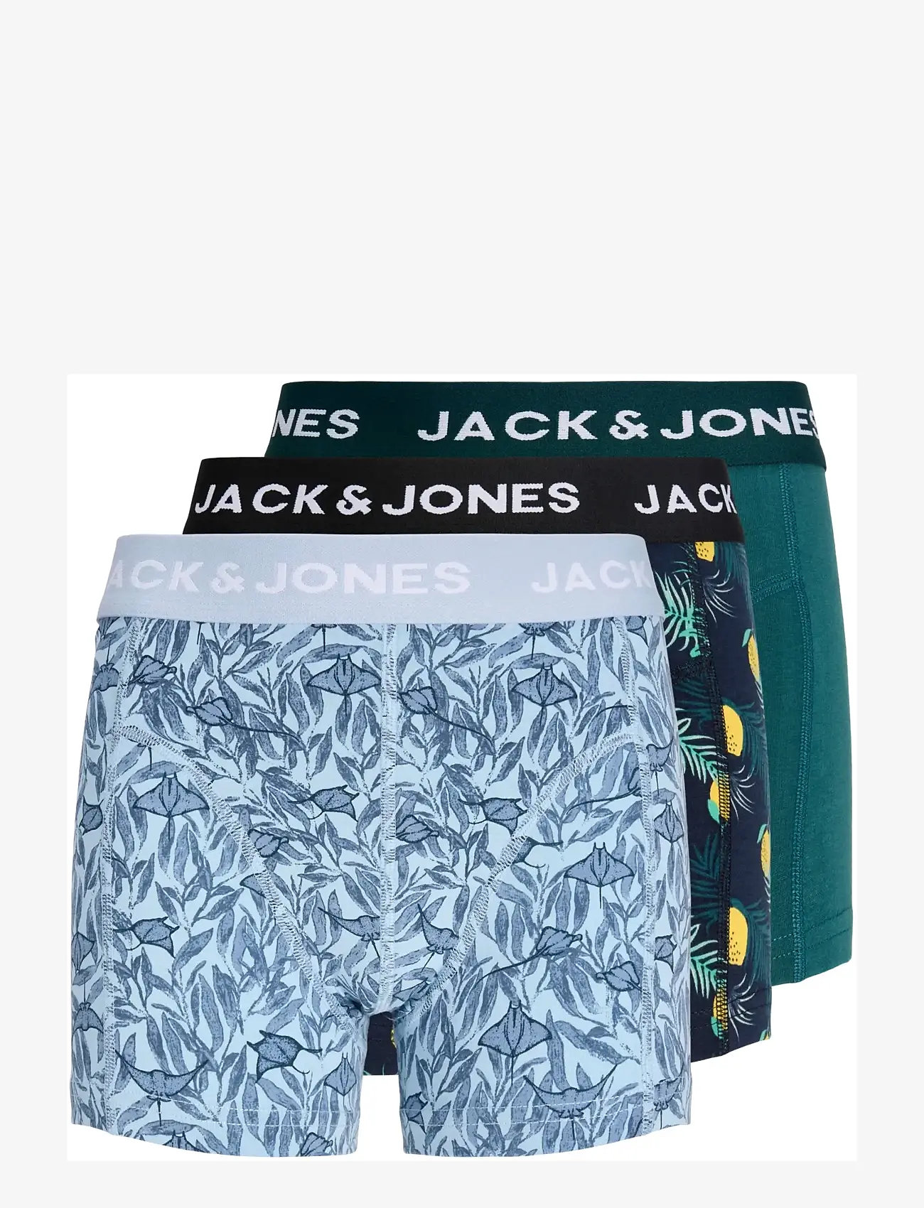 Jack & Jones - JACJAKE LEMON TRUNKS 3 PACK JNR - underpants - navy blazer - 0