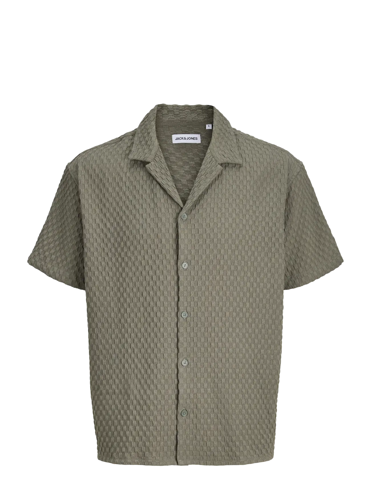 Jack & Jones JJSEAN RESORT SHIRT SS JNR - Överdelar - VETIVER / khaki/green