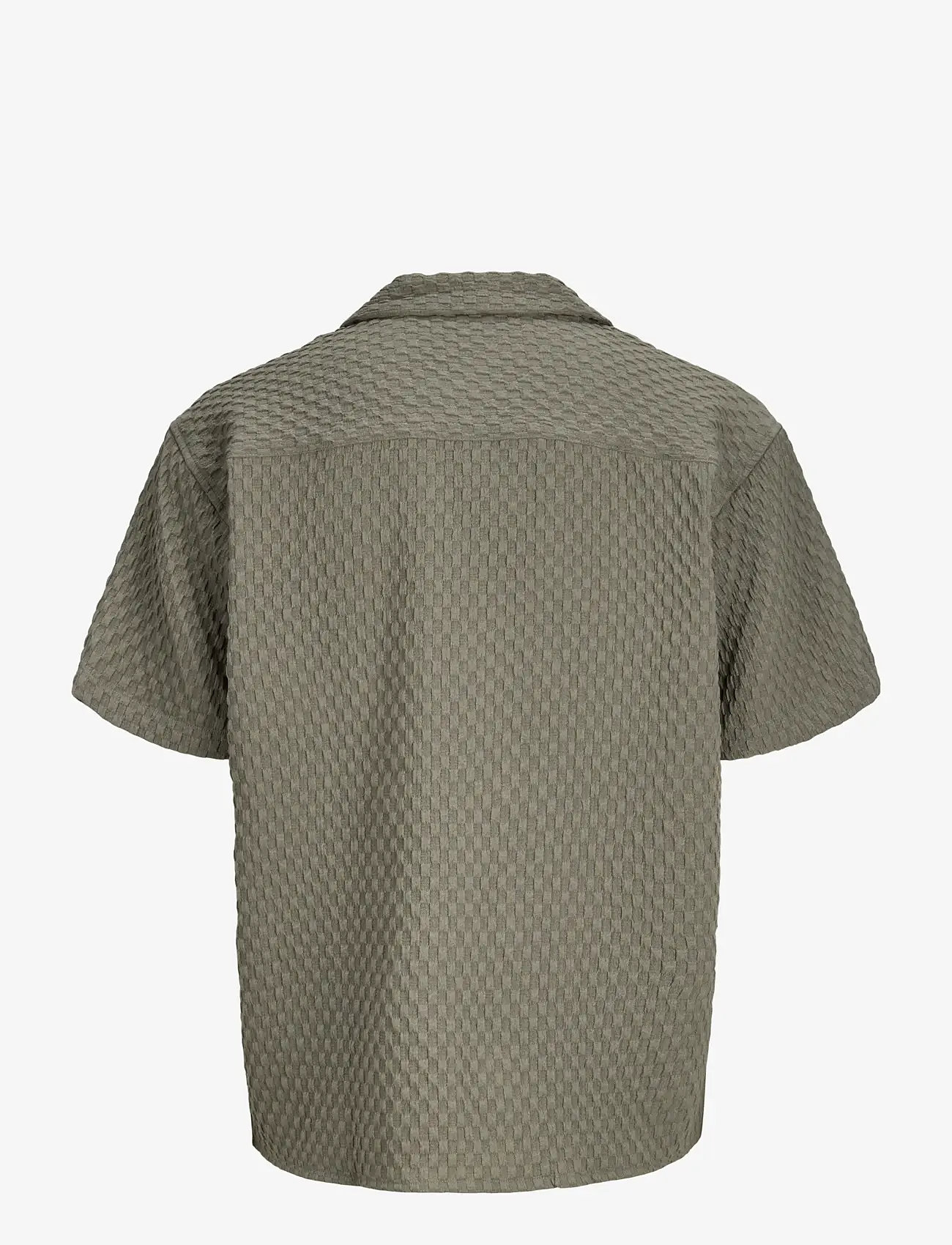 Jack & Jones - JJSEAN RESORT SHIRT SS JNR - kurzärmlige hemden - vetiver - 1