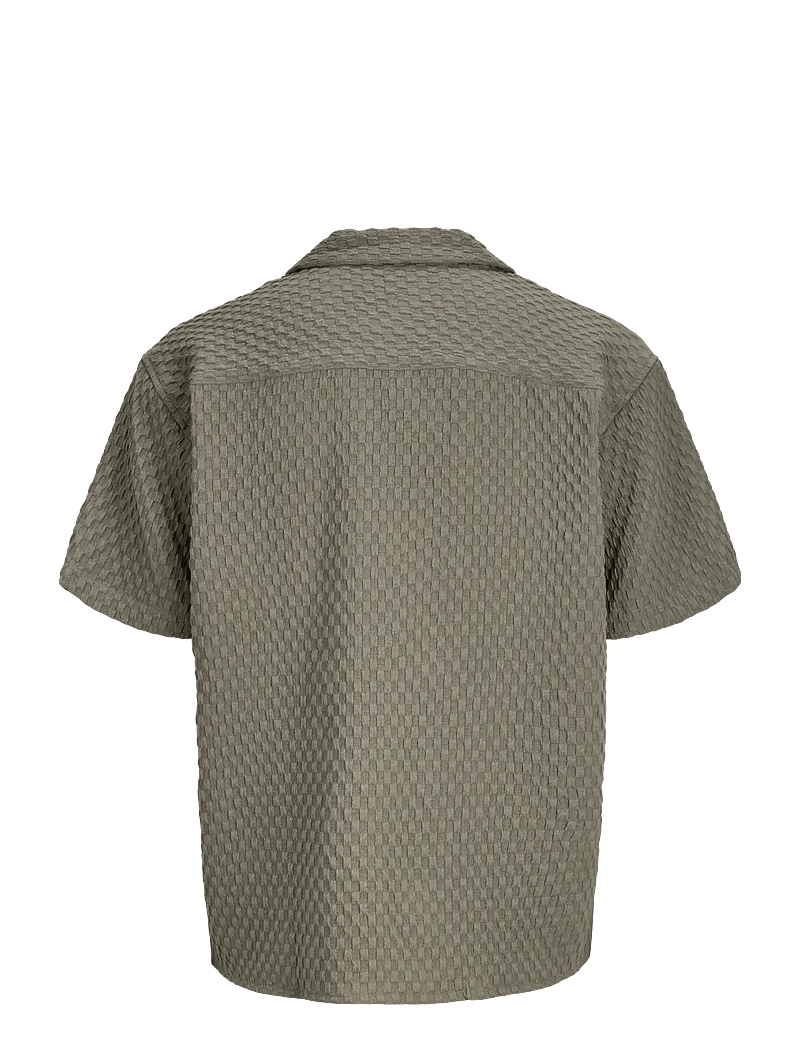Jack & Jones - JJSEAN RESORT SHIRT SS JNR - kurzärmlige hemden - vetiver - 1