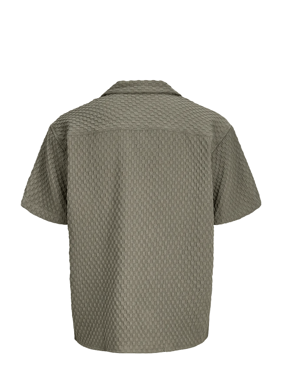 Jack & Jones - JJSEAN RESORT SHIRT SS JNR - overhemden met korte mouwen - vetiver - 1