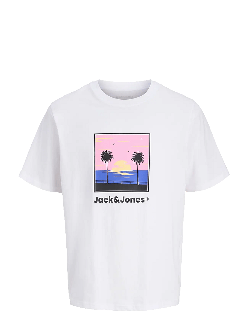 Jack & Jones - JJPERRY TEE SS CREW NECK JNR - kurzärmelige - bright white - 1