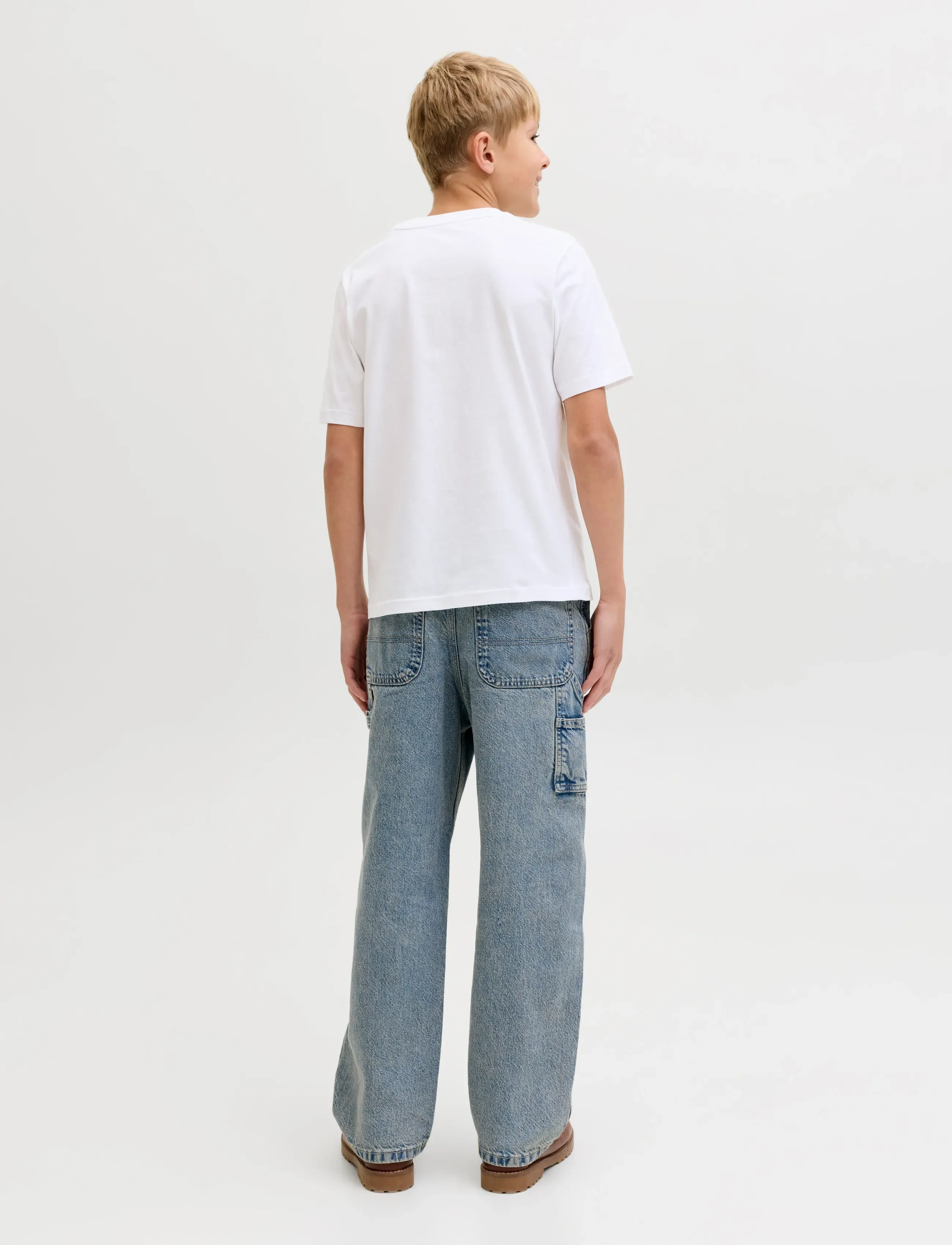 Jack & Jones - JJPERRY TEE SS CREW NECK JNR - korte mouwen - bright white - 3
