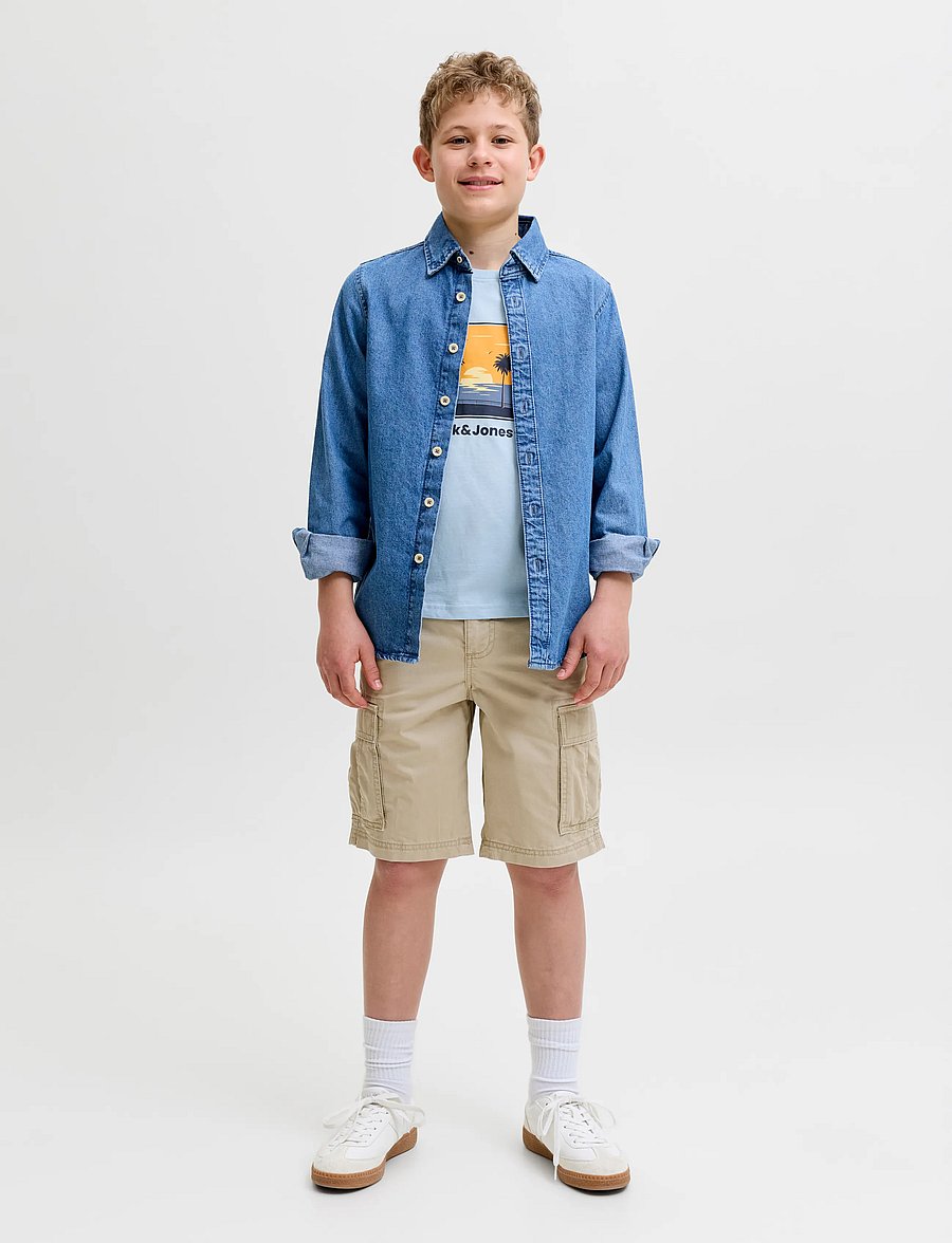 Jack & Jones - JJPERRY TEE SS CREW NECK JNR - kurzärmelige - celestial blue - 4