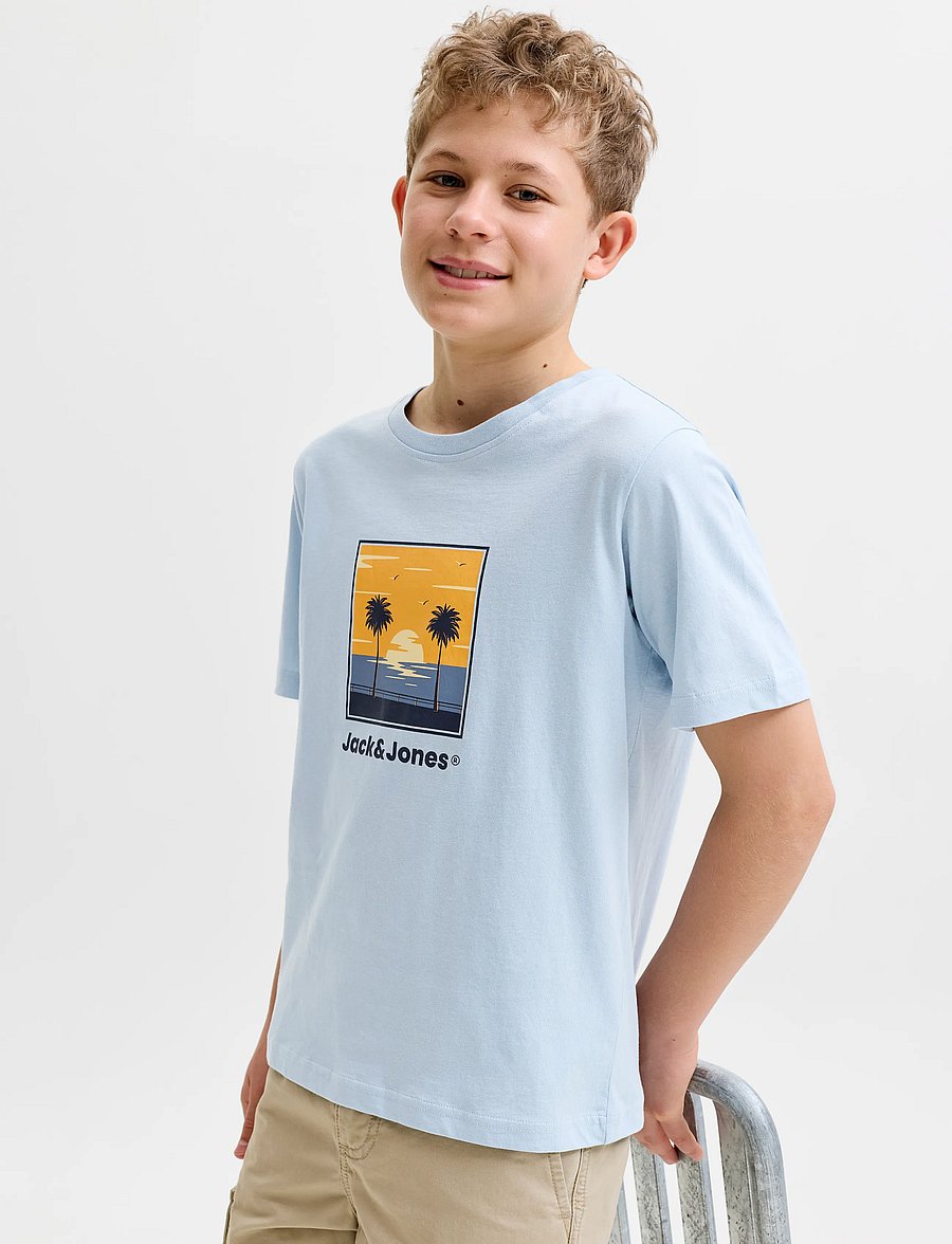 Jack & Jones - JJPERRY TEE SS CREW NECK JNR - kurzärmelige - celestial blue - 5
