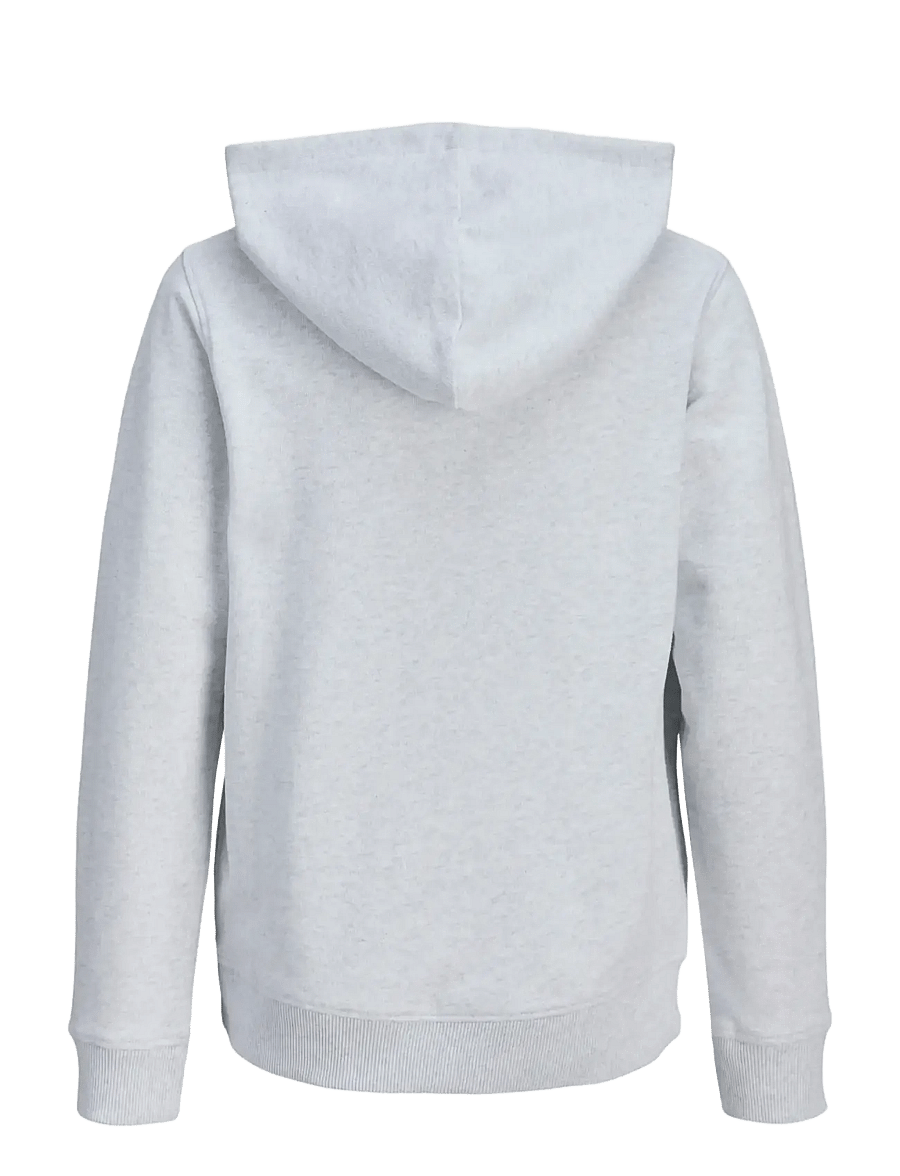 Jack & Jones - JJCOLLEGE LOGO SWEAT HOOD JNR - kapuzenpullover - white melange - 1
