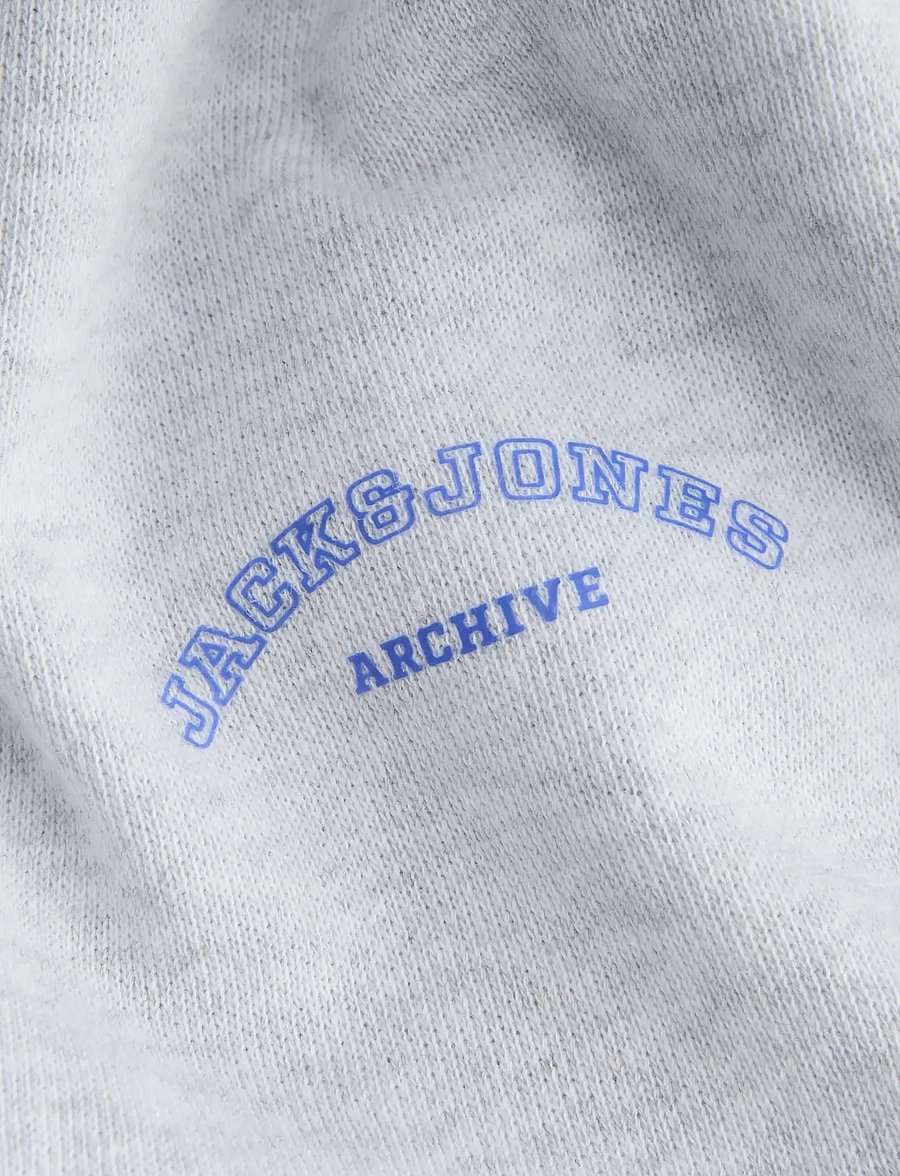 Jack & Jones - JJCOLLEGE LOGO SWEAT HOOD JNR - kapuzenpullover - white melange - 3