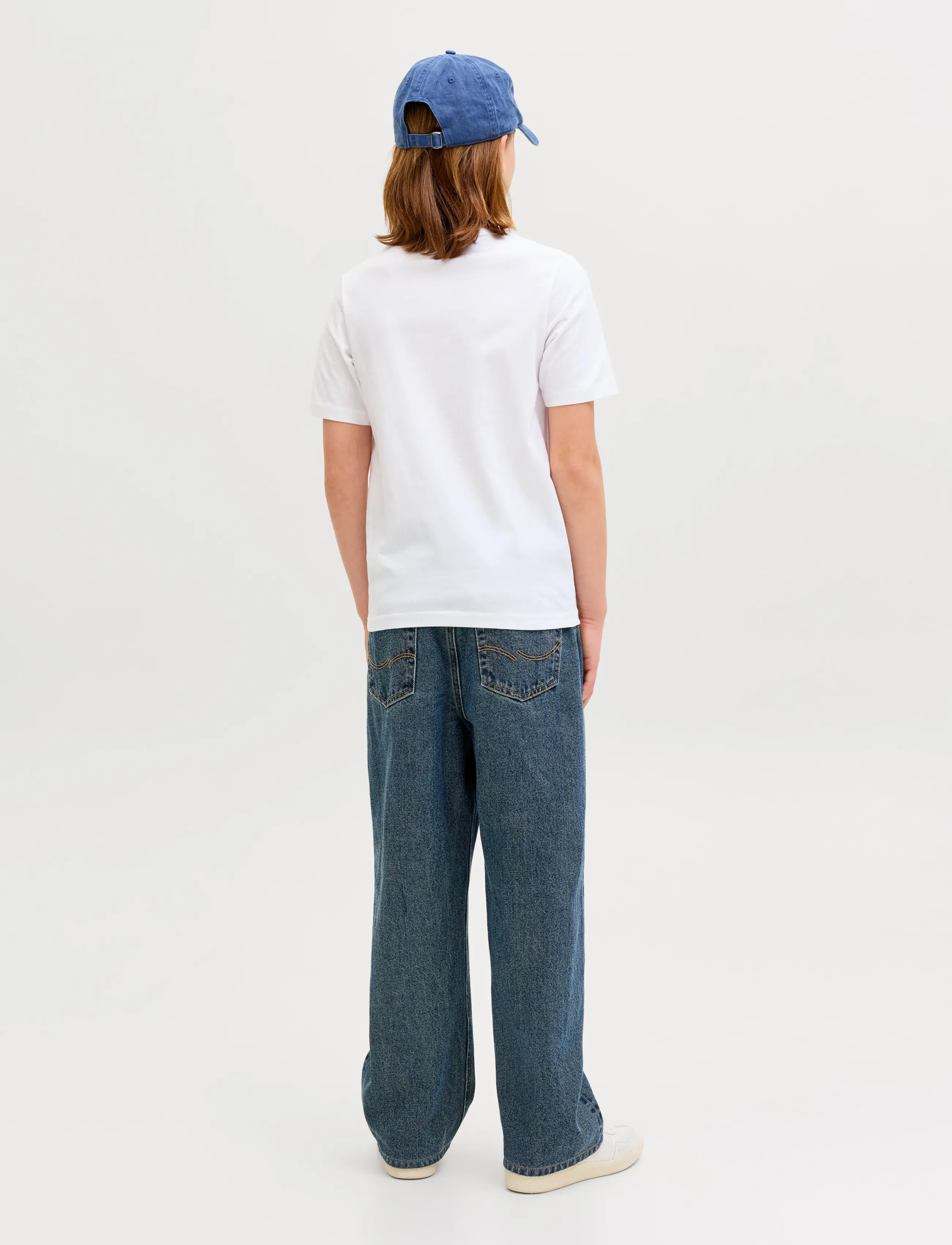 Jack & Jones - JJCOLLEGE LOGO TEE SS CREW NECK JNR - kortærmede t-shirts - bright white - 3