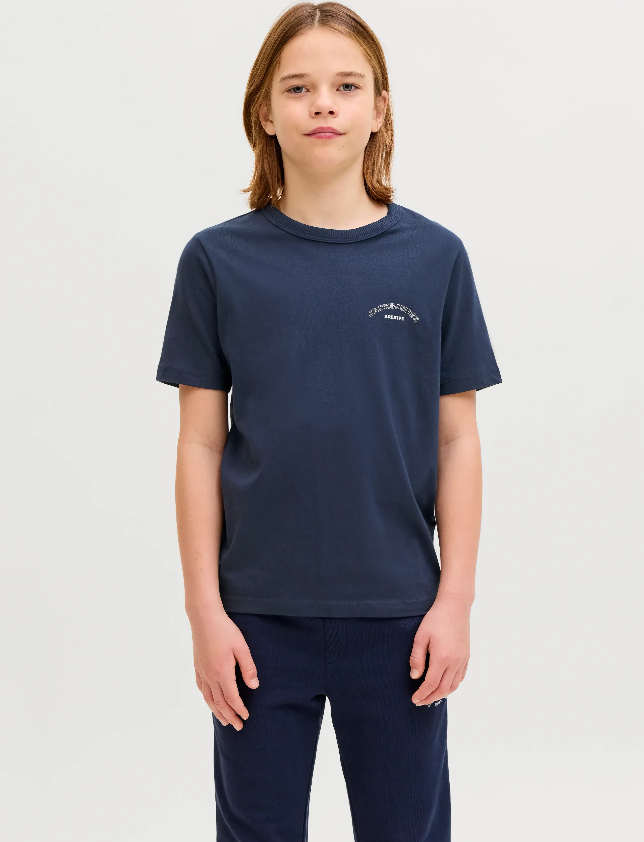 Jack & Jones JJCOLLEGE LOGO TEE SS CREW NECK JNR - Toppe og t-shirts - NAVY BLAZER / navy