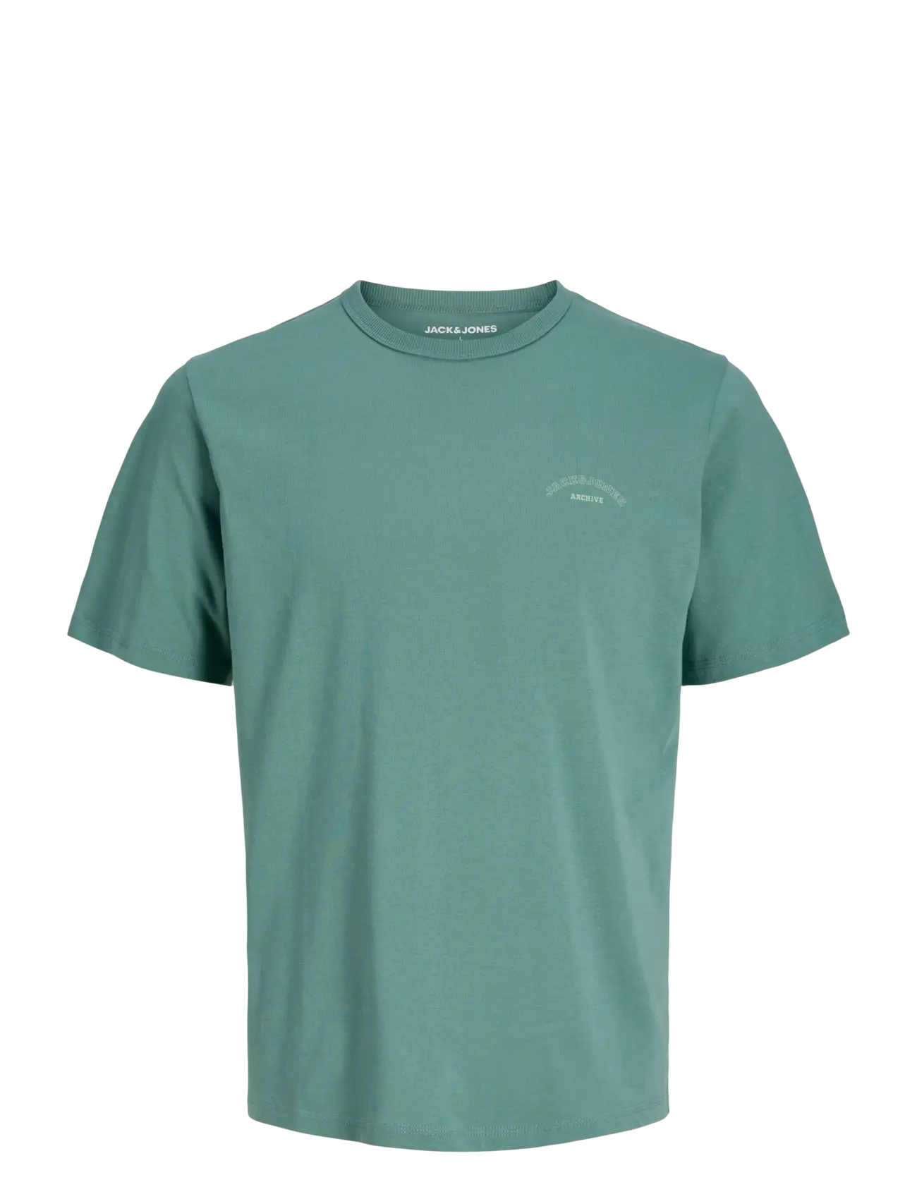 Jack & Jones JJCOLLEGE LOGO TEE SS CREW NECK MNI - T-shirts - MINERAL BLUE / green