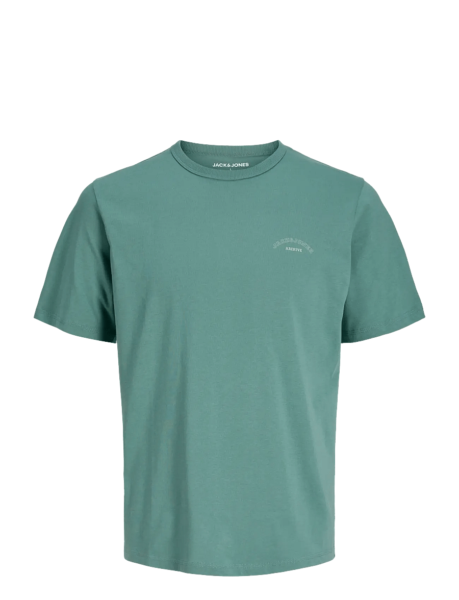 Jack & Jones - JJCOLLEGE LOGO TEE SS CREW NECK MNI - kurzärmelige t-shirts - mineral blue - 0