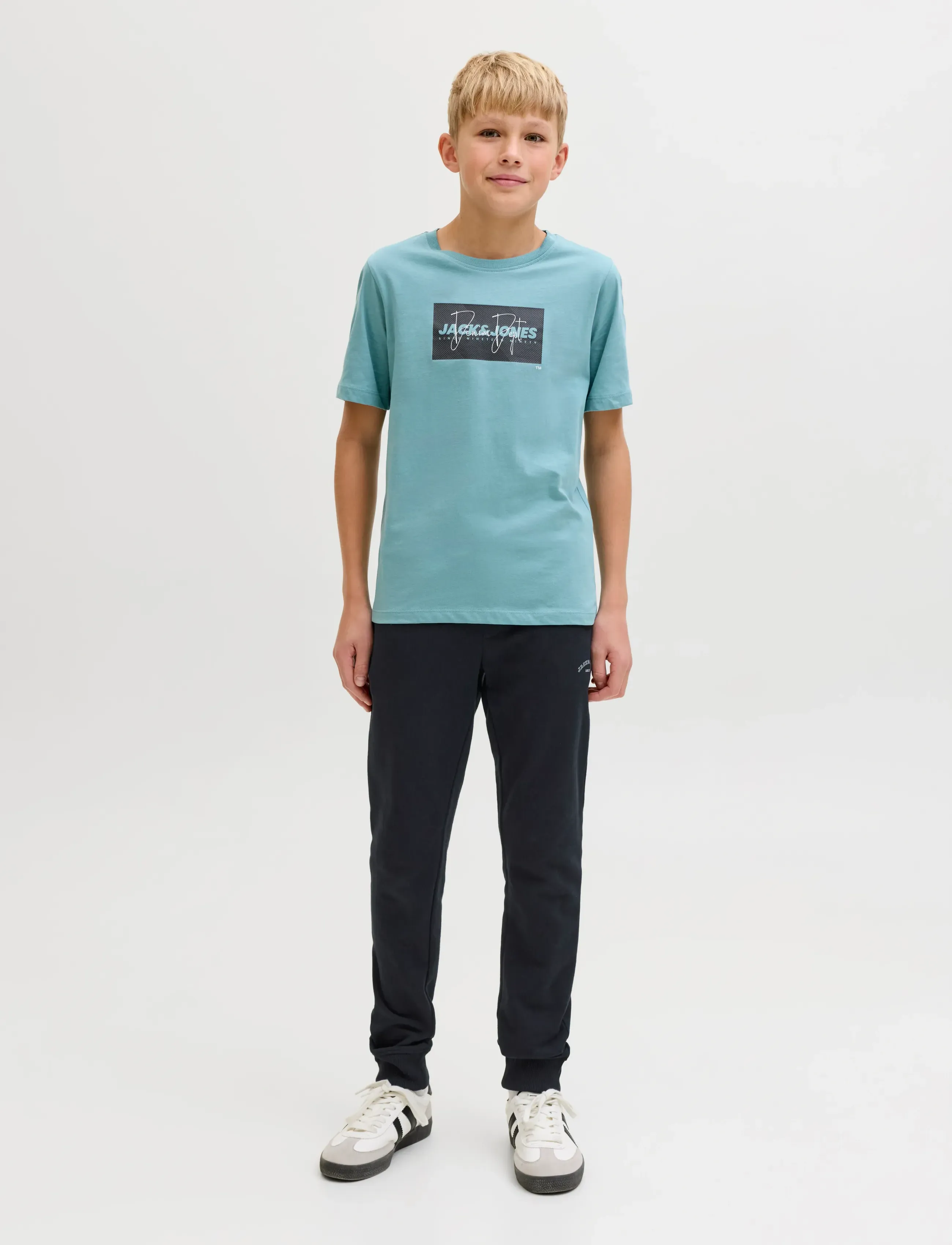 Jack & Jones - JPSTGORDON COLLEGE SWEAT PANTS JNR - sweatpants - black - 4