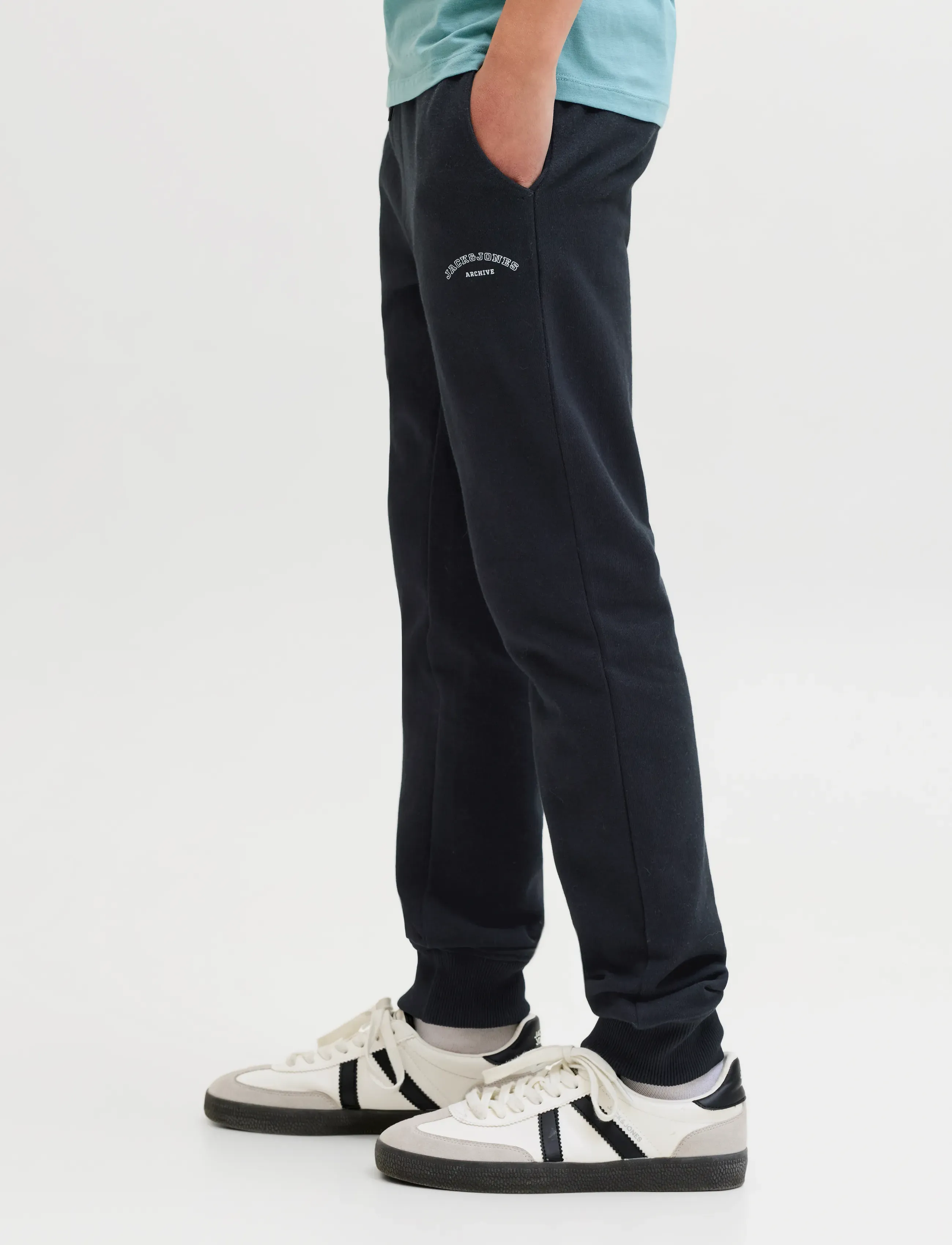 Jack & Jones - JPSTGORDON COLLEGE SWEAT PANTS JNR - sweatpants - black - 5