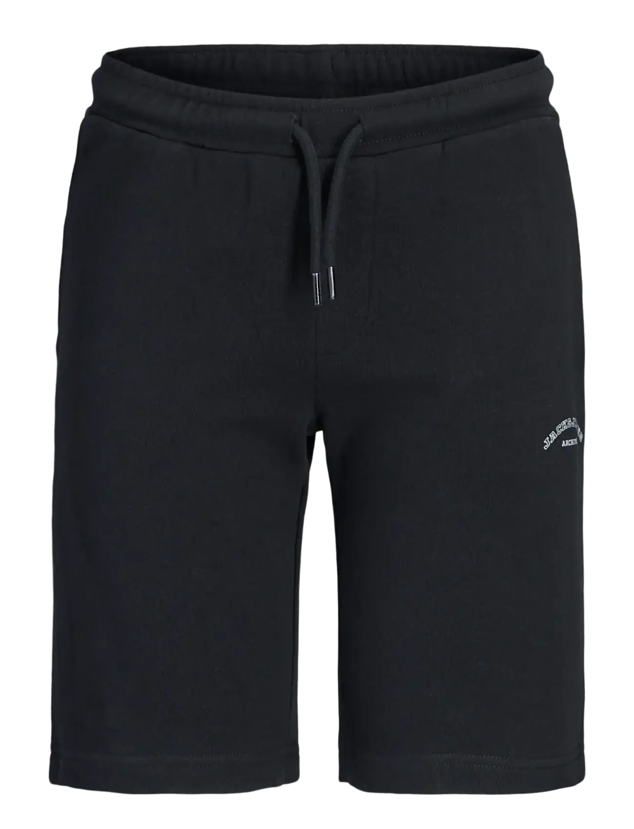 Jack & Jones JPSTGORDON COLLEGE SWEAT SHORTS MID JNR - Riided - BLACK / black