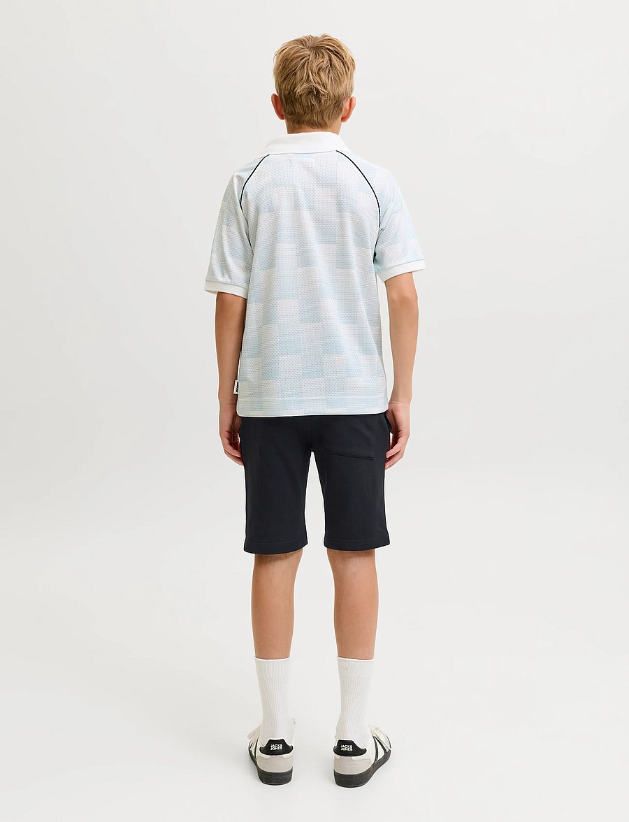 Jack & Jones - JPSTGORDON COLLEGE SWEAT SHORTS MID JNR - sweatshorts - black - 3
