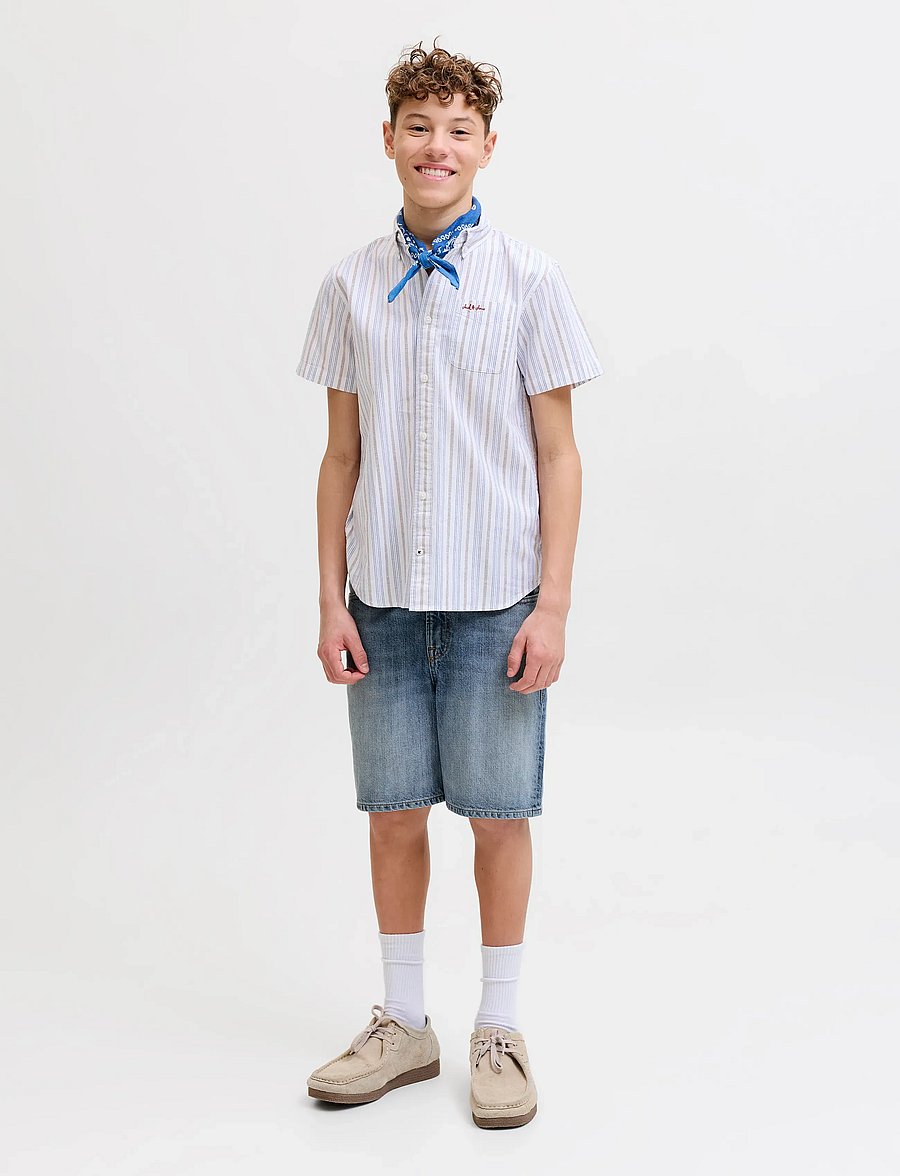 Jack & Jones - JJITONY JJORIGINAL SHORTS AKM 280 JNR - denimshorts - blue denim - 4