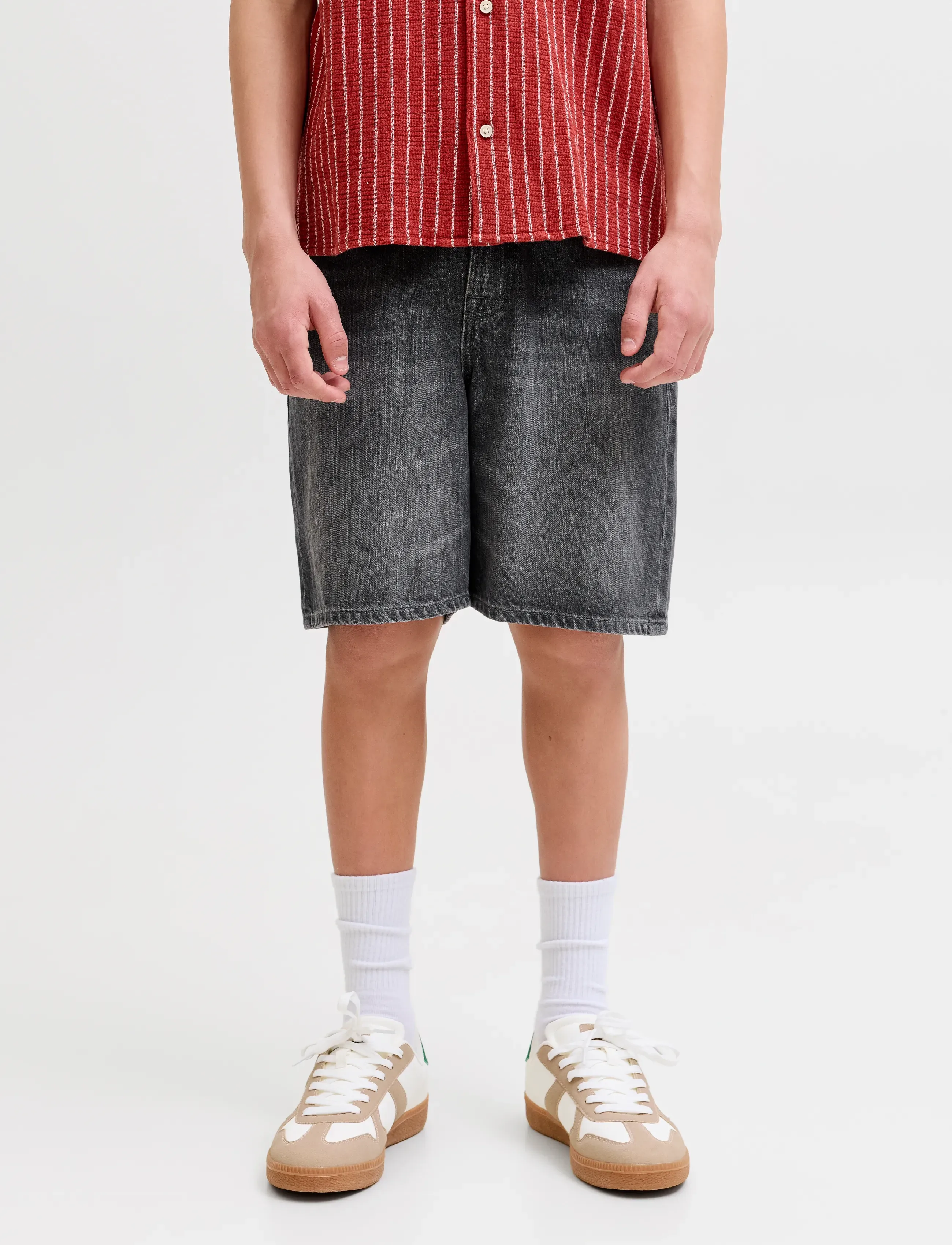 Jack & Jones JJITONY JJORIGINAL SHORTS AKM 280 JNR - Shorts - GREY DENIM / grey