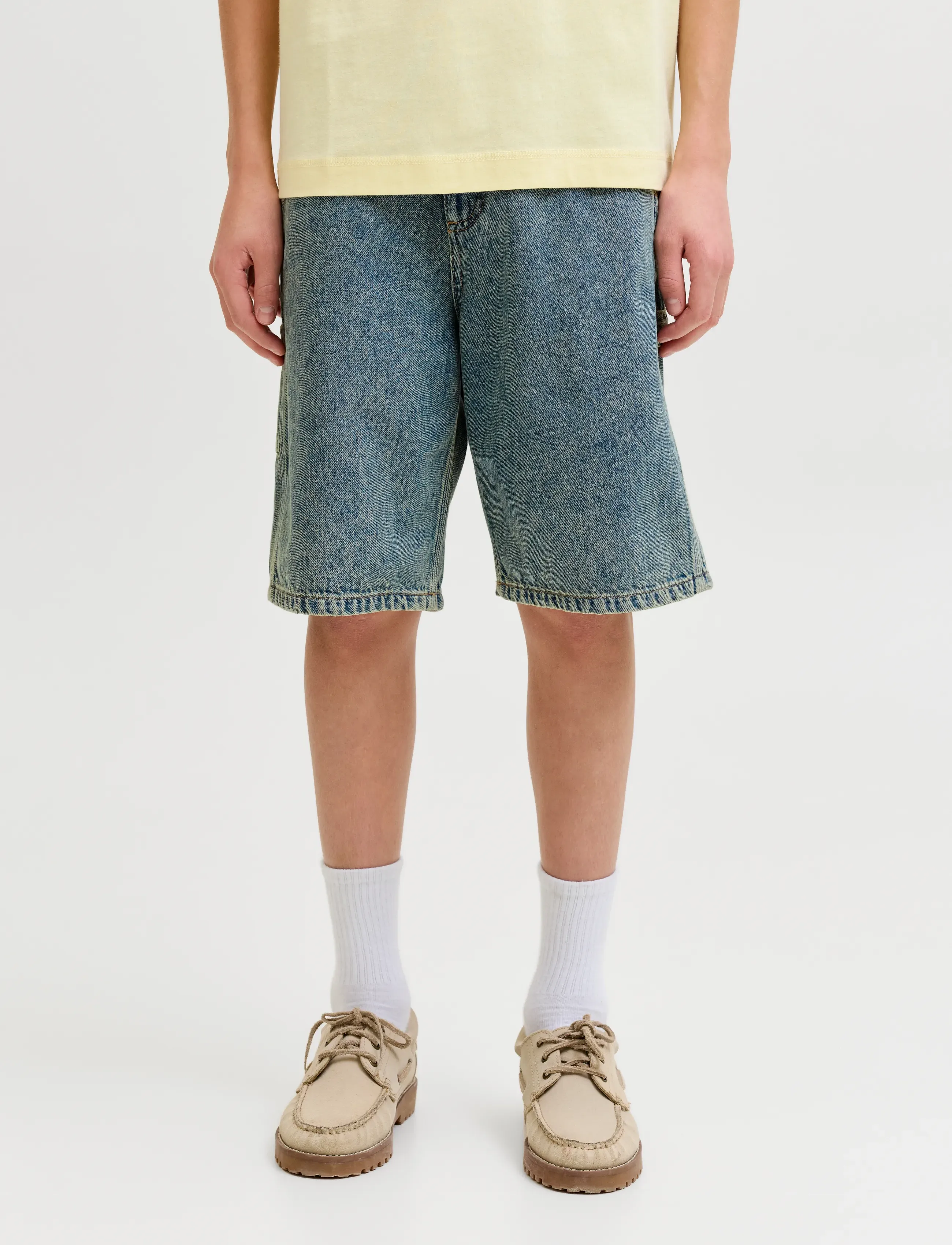 Jack & Jones JJIALEX JJCARPENTER SHORTS AKM 148 JNR - Jeansshorts - BLUE DENIM / blue