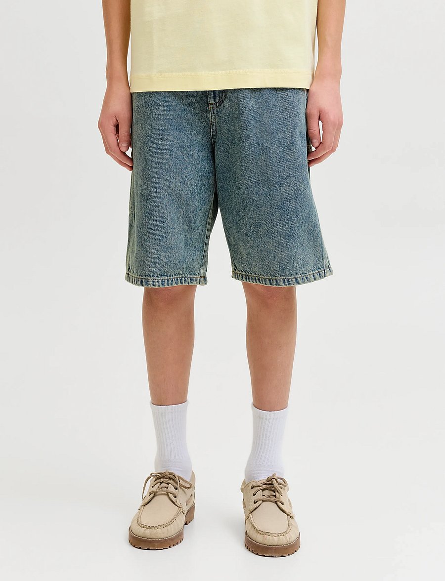 Jack & Jones - JJIALEX JJCARPENTER SHORTS AKM 148 JNR - jeansshorts - blue denim - 0