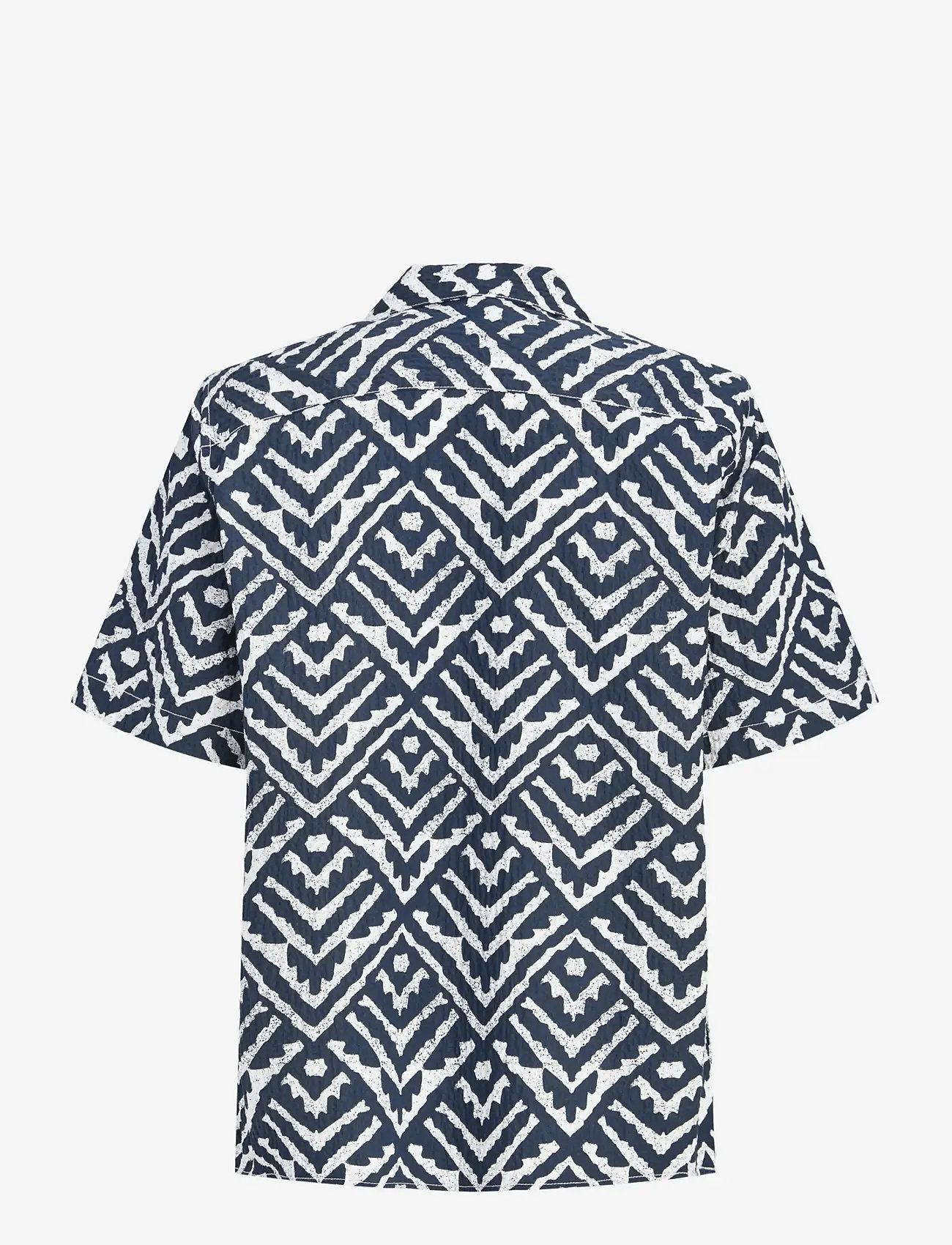 Jack & Jones - JJMILO SEERSUCKER RESORT SHIRT SS JNR - chemises à manches courtes - sky captain - 2