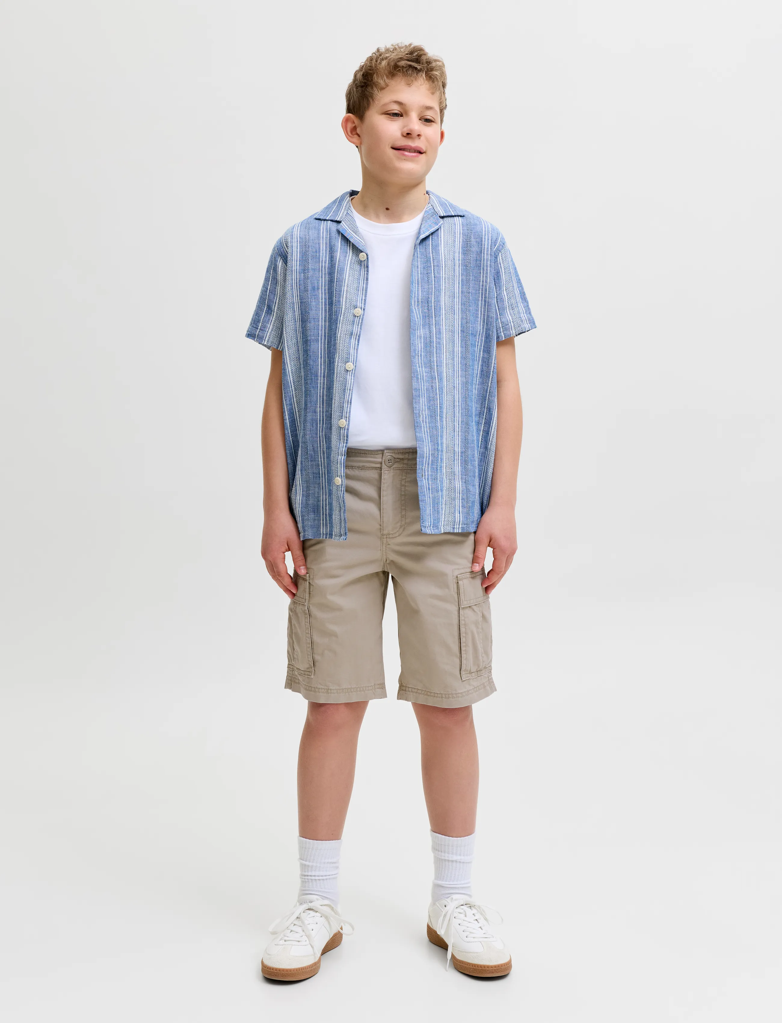 Jack & Jones - JPSTCOLE FRANK CARGO SHORT MID JNR - cargo shorts - crockery - 4